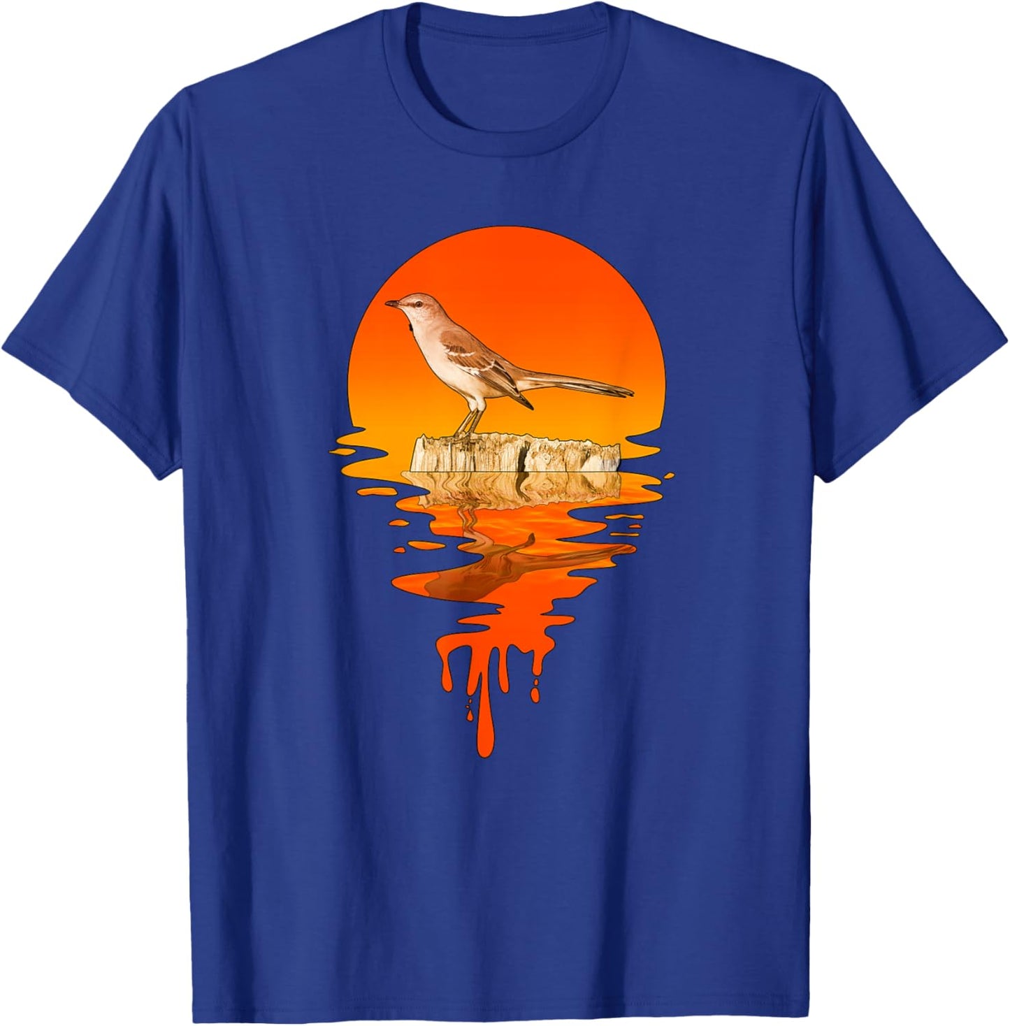 Vintage Retro Style Mockingbird T-Shirt - T-Shirt | Royal