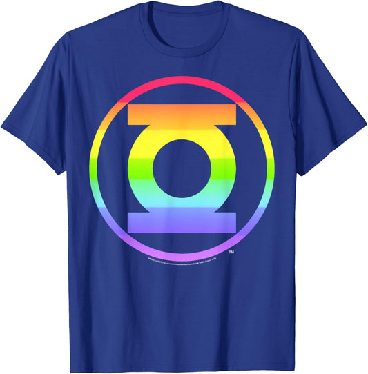DC Comics Pride Green Lantern Rainbow Logo T-Shirt - T-Shirt | Royal