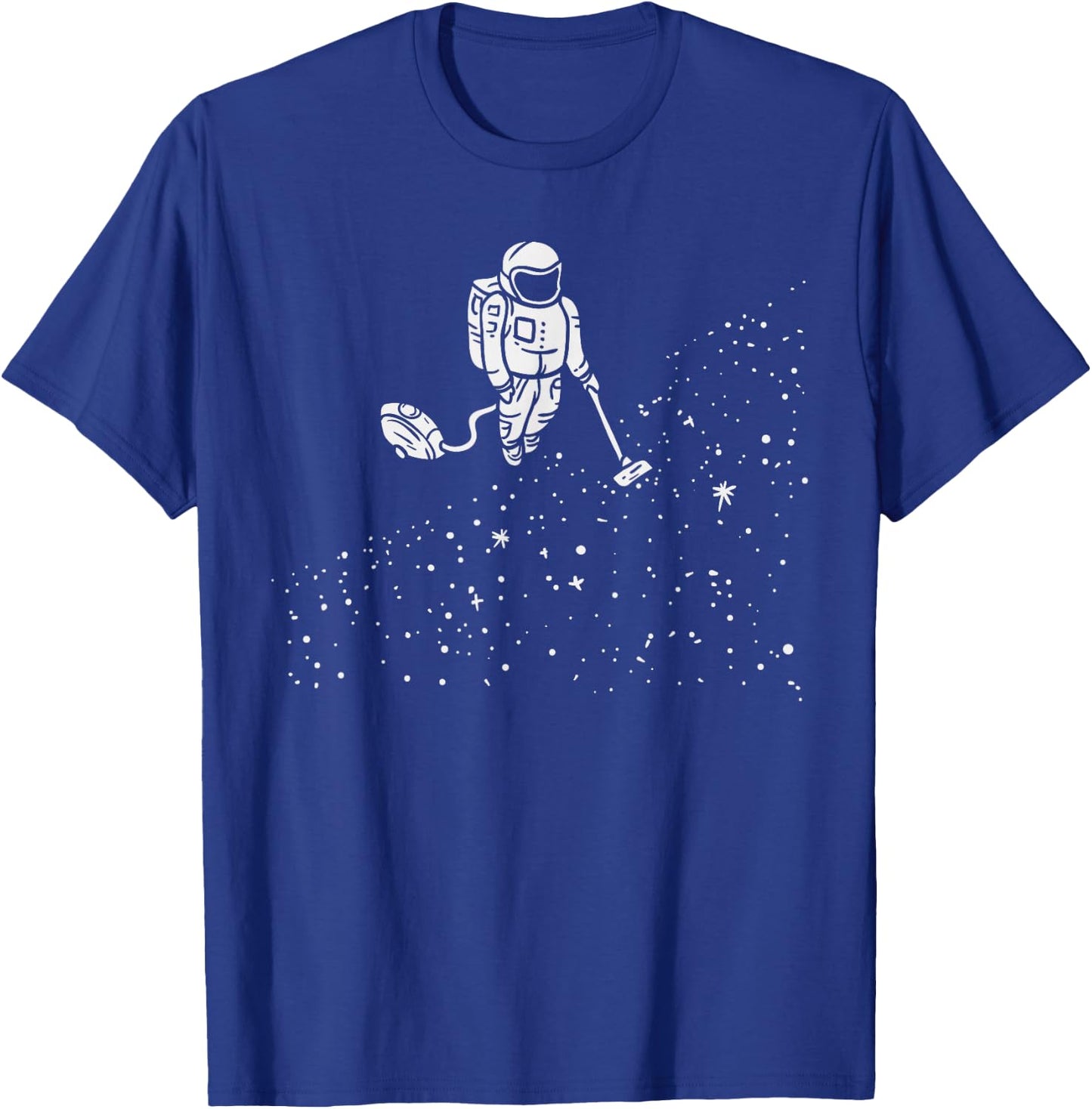 Astronaut Vacuuming Stars Shirt Space Dust Spaceman Gift T-Shirt - T-Shirt | Royal