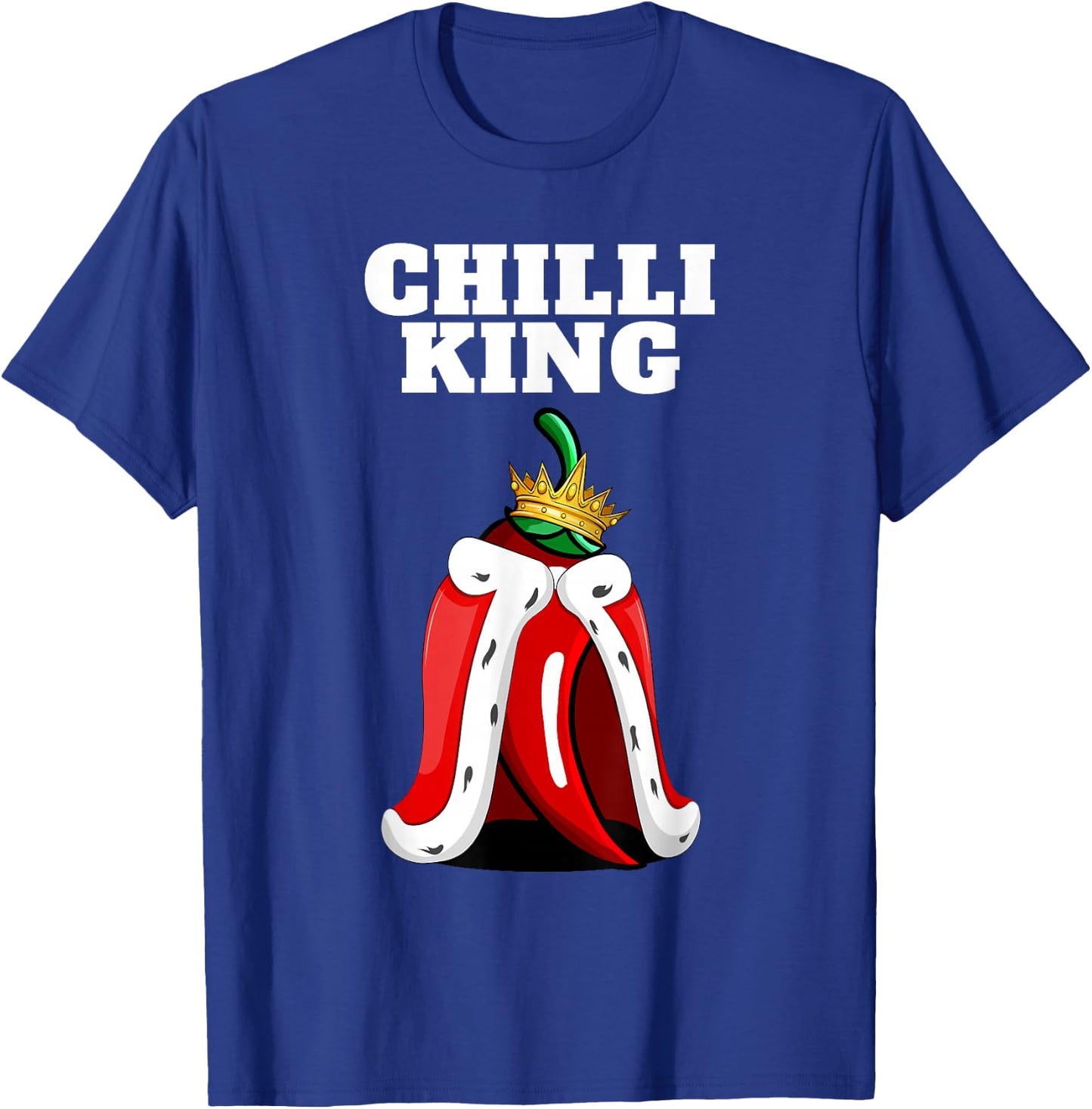 Chili King Mexican Food Humour Lovers Boys Spicy Pepper T-Shirt - T-Shirt | Royal