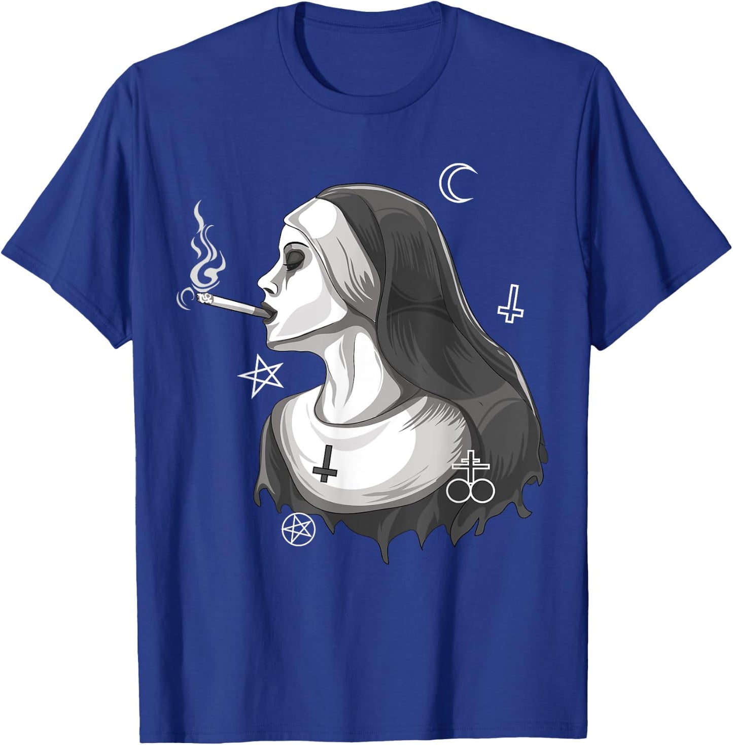 Dark Nun Satanic Occult Gothic Evil Anti-Christ Nun Unholy T-Shirt - T-Shirt | Royal
