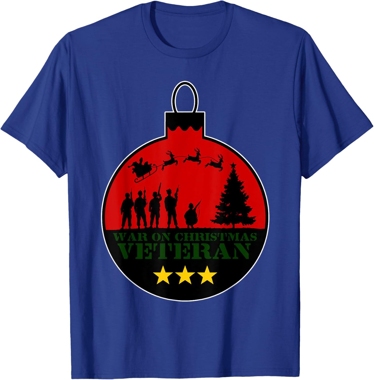 War On Christmas Red Christmas Ball T-Shirt - T-Shirt | Royal