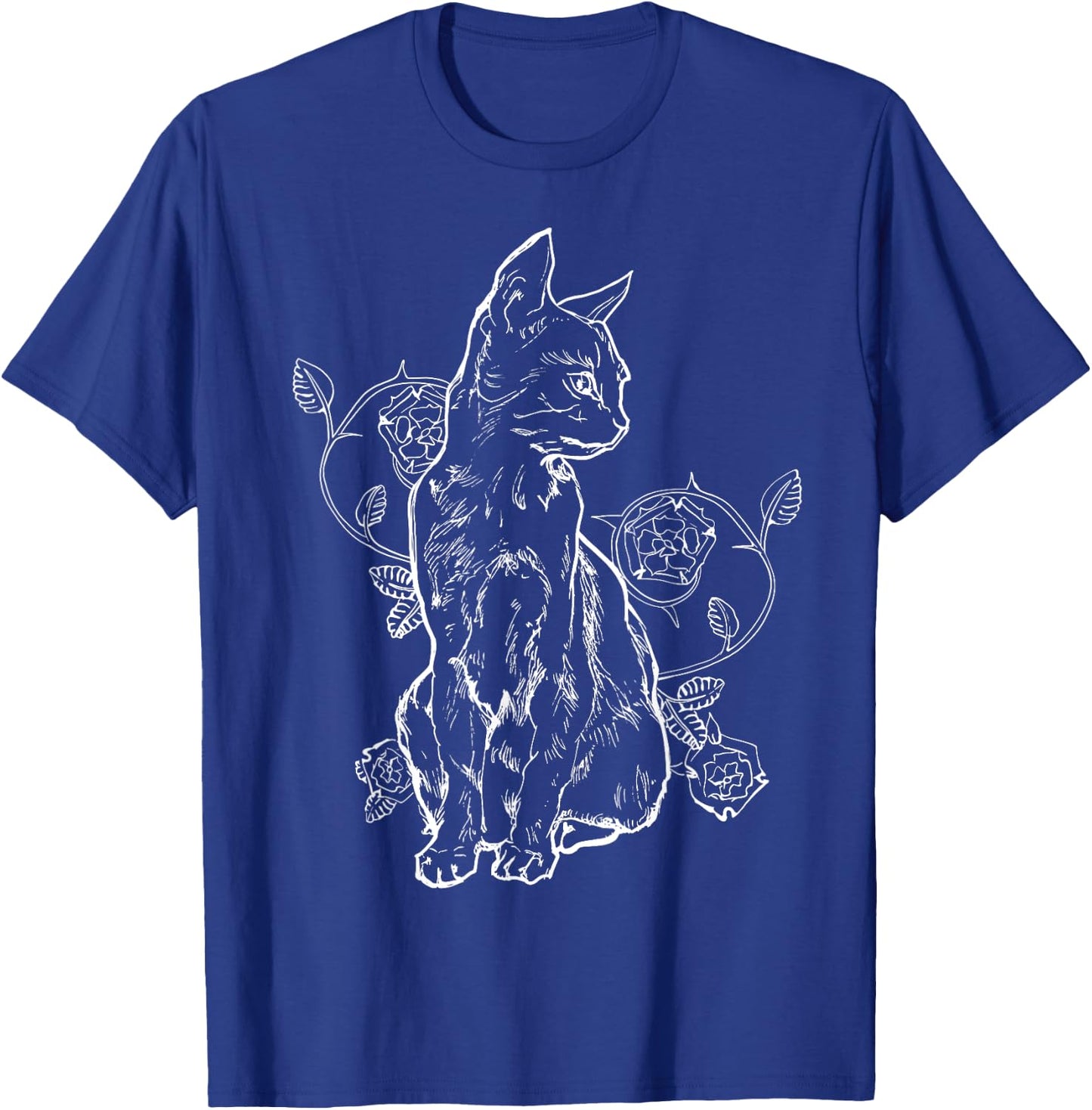 Black Roses Alt Aesthetic Nu Goth Teen Goth Cat T-Shirt - T-Shirt | Royal