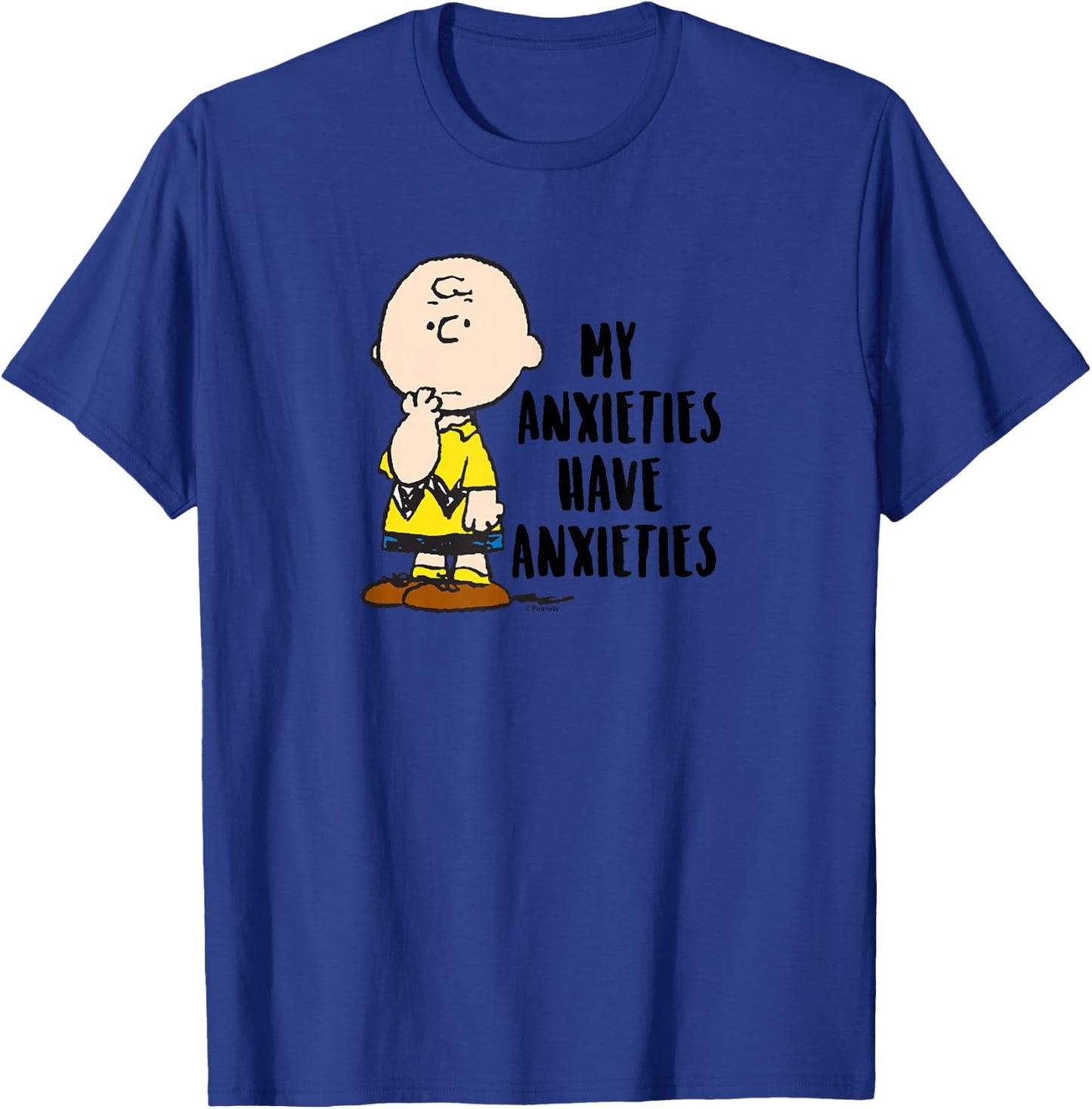 Peanuts - Charlie Brown My Anxieties Have Anxieties T-Shirt - T-Shirt | Royal