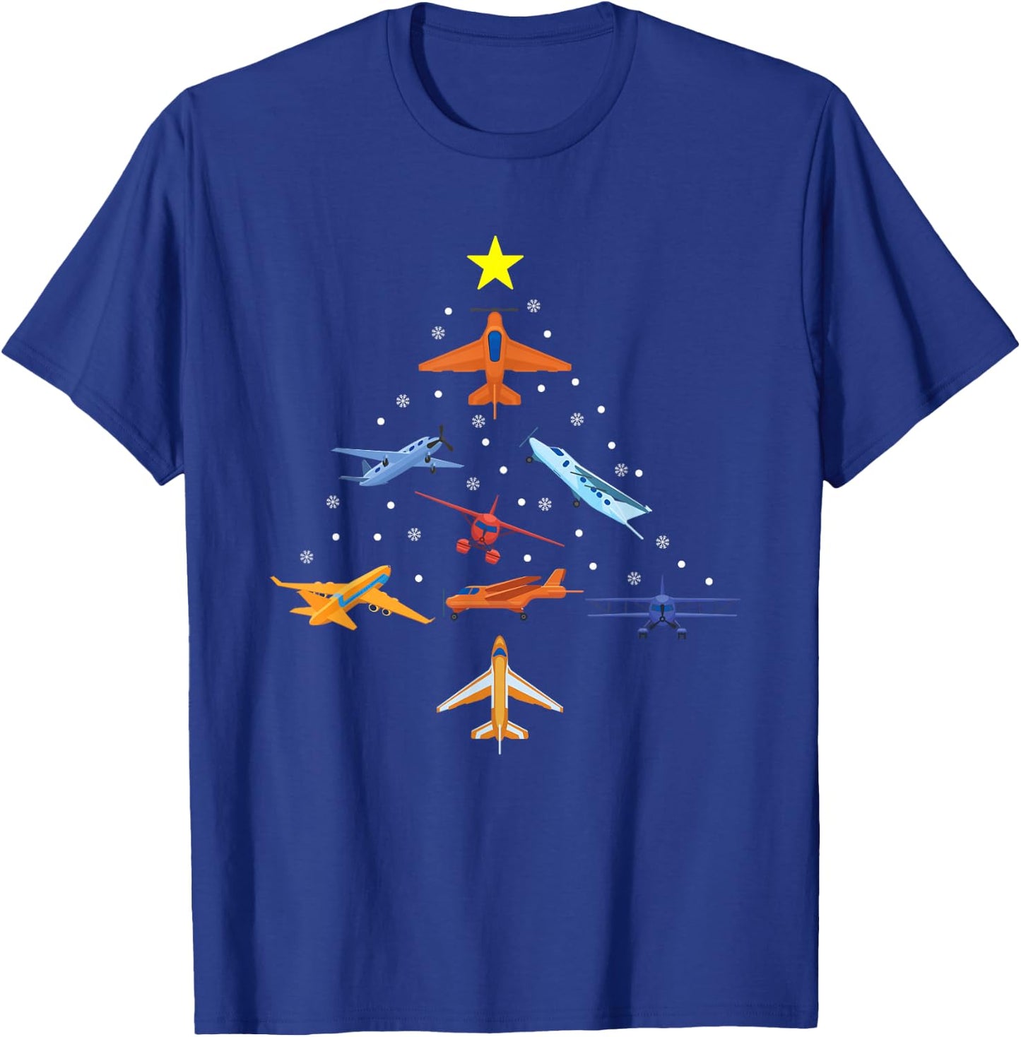 Christmas Aviator Airplane Santa Claus Aviation Christmas T-Shirt - T-Shirt | Royal