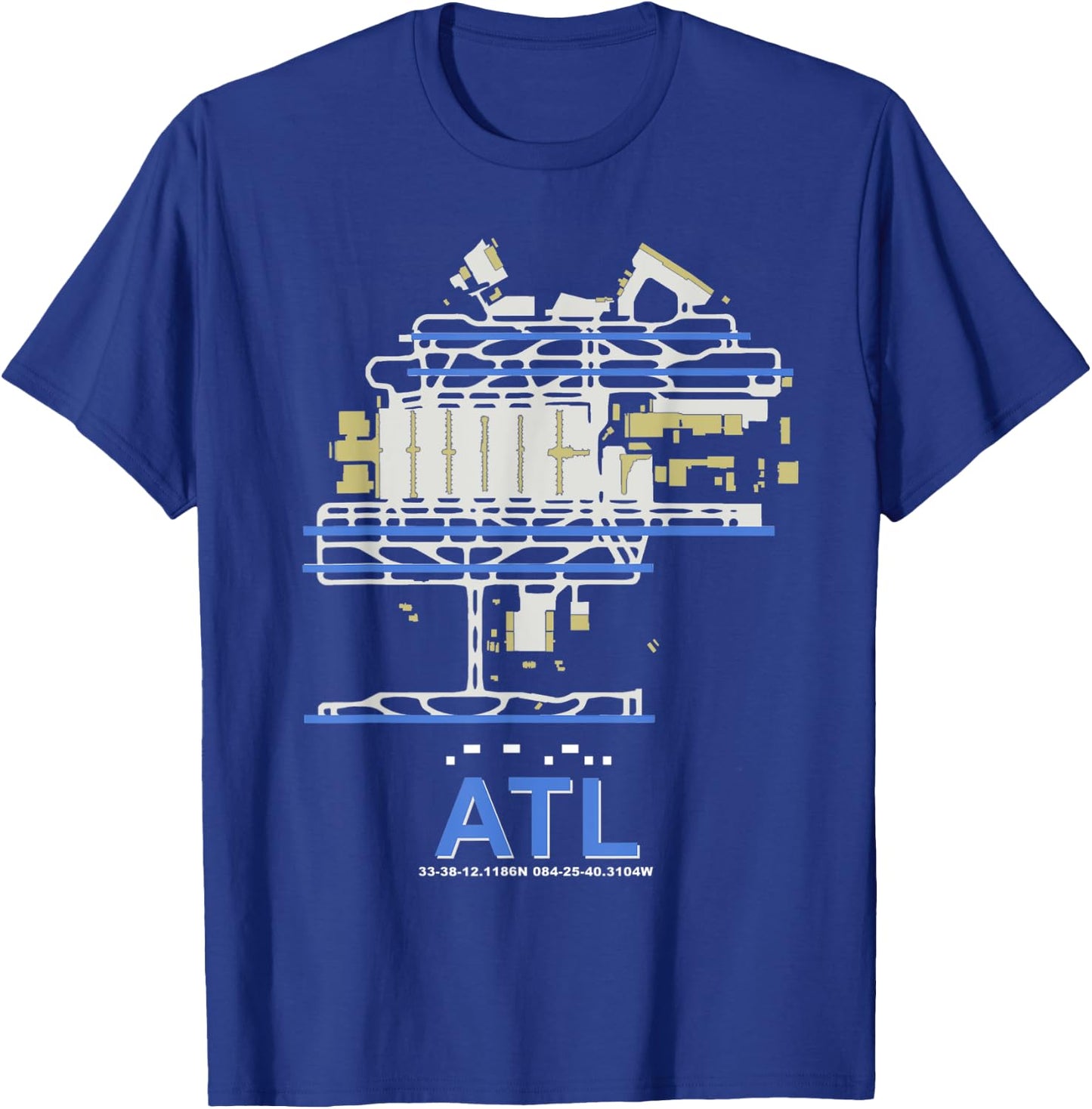 ATL Hartsfield Jackson Atlanta Int'l Airport Art Pilot T-Shirt - T-Shirt | Royal
