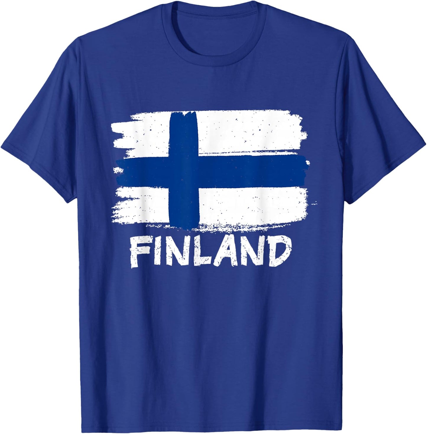 Finland Flag Kids Black Cotton Polyester T-Shirt - T-Shirt | Royal