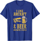 I Like Aircraft And Beer And Maybe 3 People T-Shirt - T-Shirt | Royal