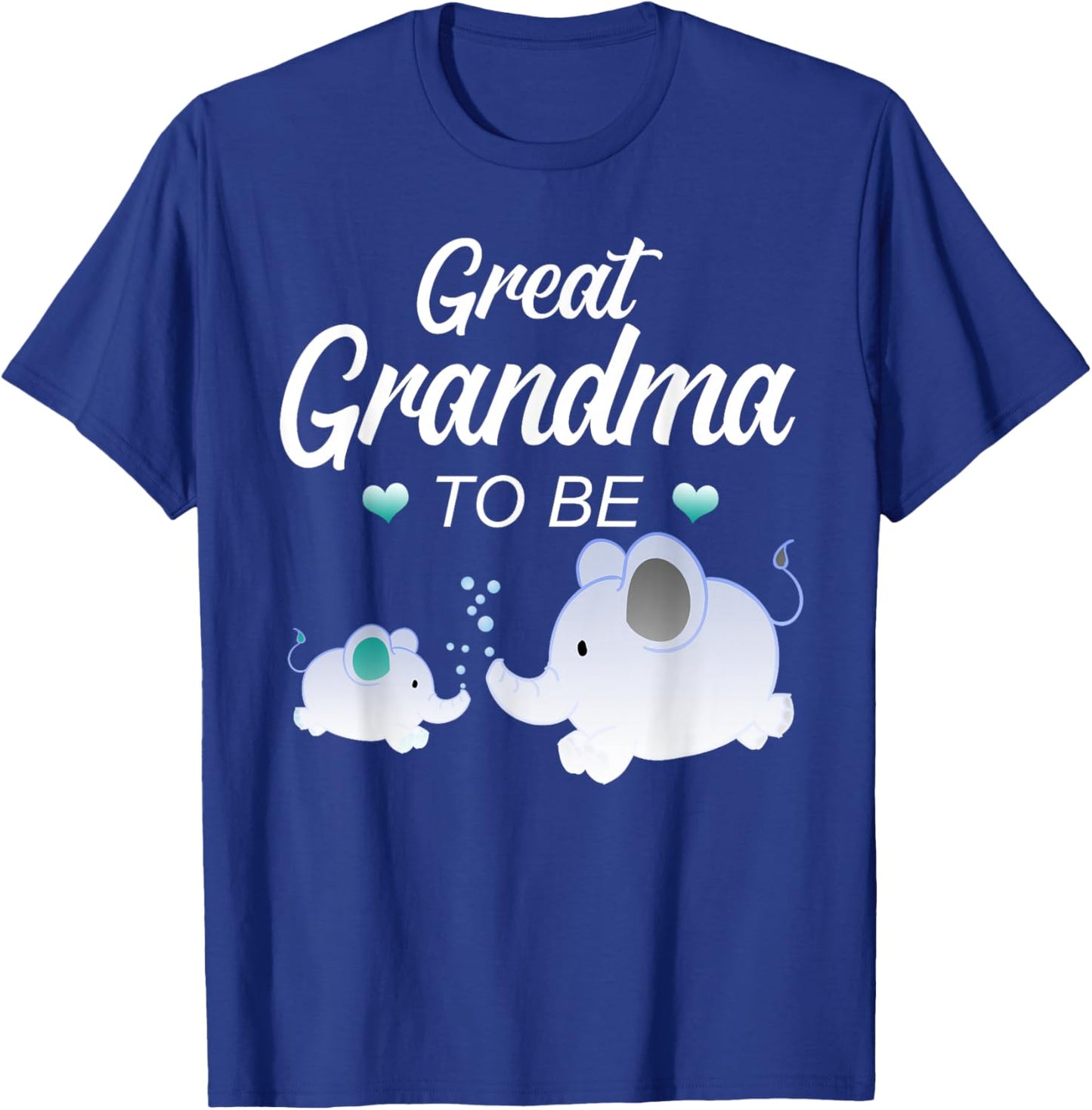 Great Grandma To Be Elephant Baby Shower For Boy T-Shirt - T-Shirt | Royal
