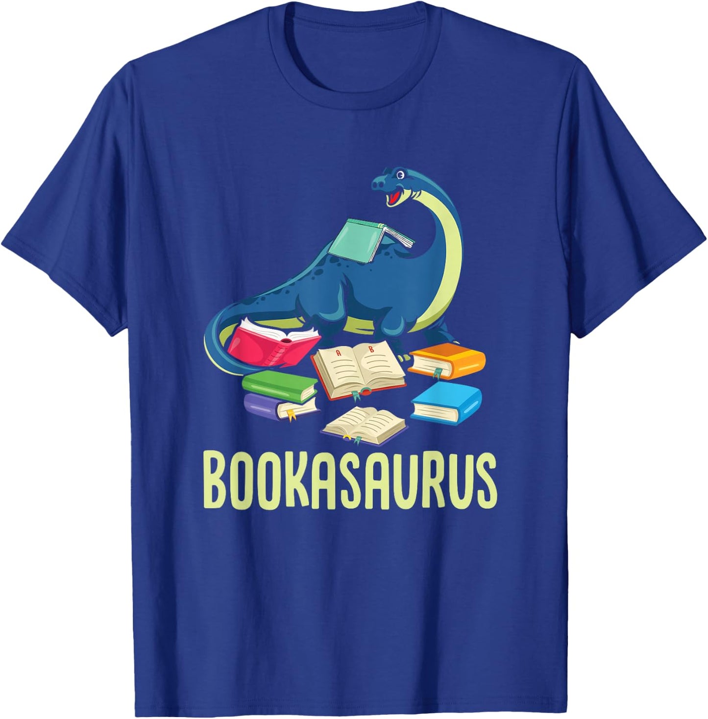 Bookasaurus Book Lover Reading Books Funny Dino Lover Gift T-Shirt - T-Shirt | Royal