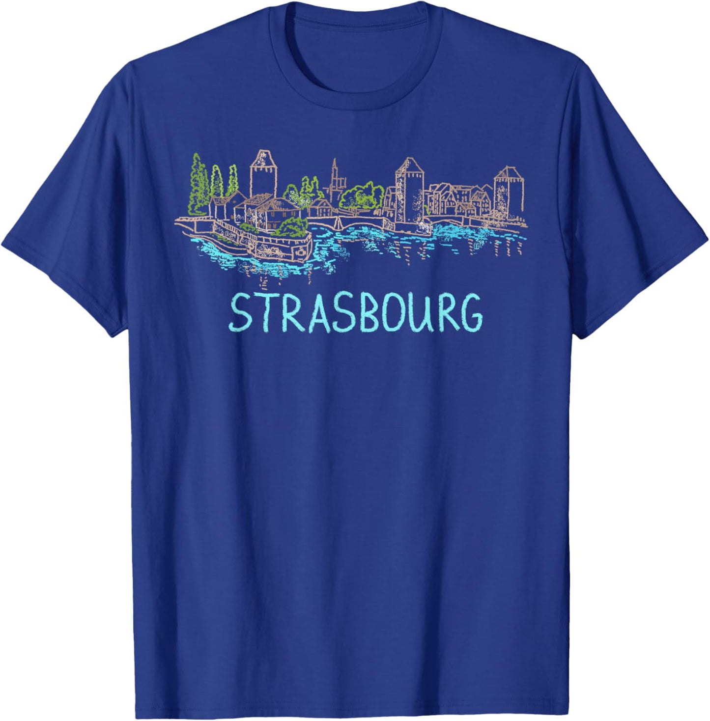 Strasbourg France art gift Men Women T-Shirt - T-Shirt | Royal