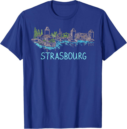 Strasbourg France art gift Men Women T-Shirt - T-Shirt | Royal