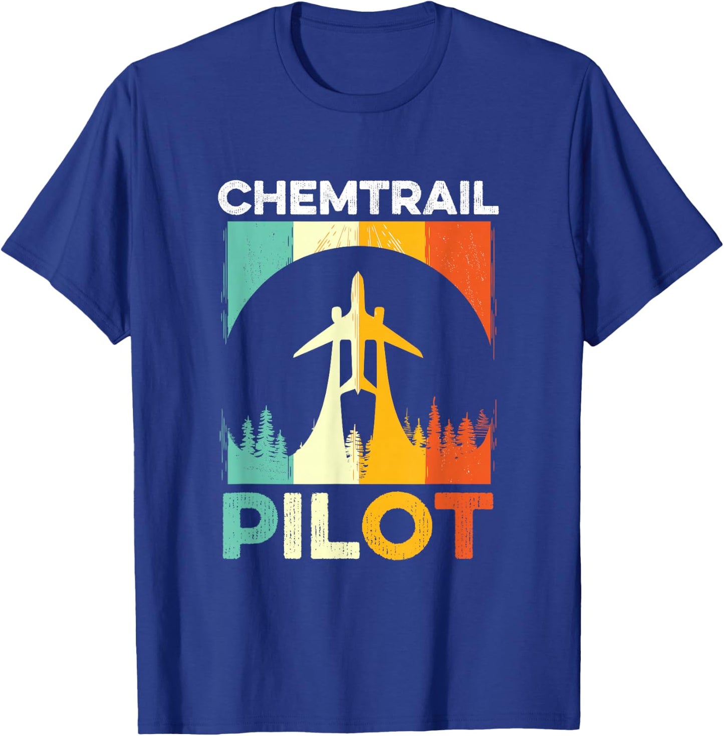 Chemtrail Pilot Funny Conspiracy Theorie T-Shirt - T-Shirt | Royal