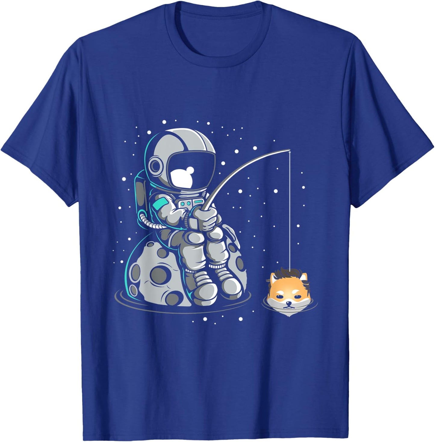 Dogelon Mars Fishing Elon Coin Blockchain Digital Asset T-Shirt - T-Shirt | Royal