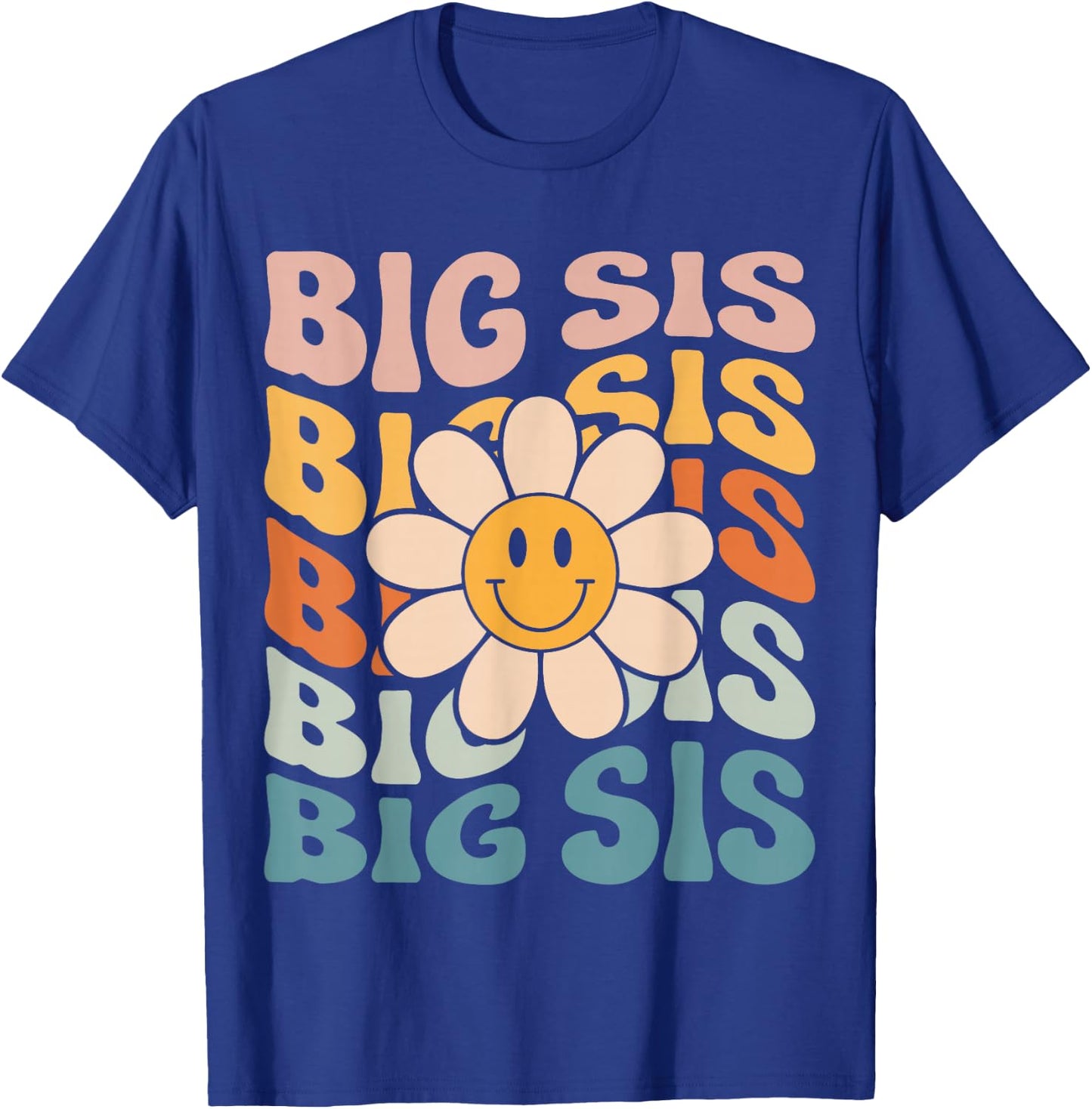 Soon To Be New Big Sister Retro Proud Big Sis Announcement T-Shirt - T-Shirt | Royal