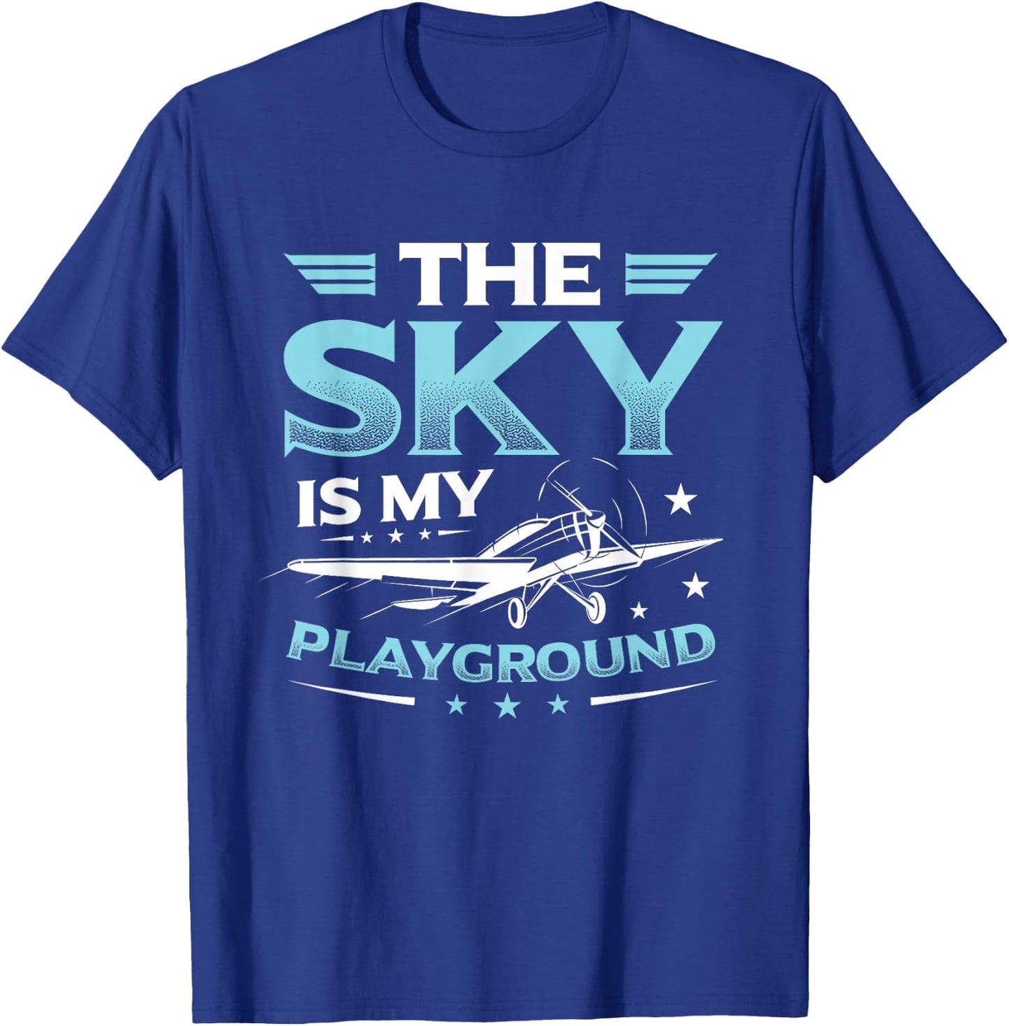 The Sky Is My Playground RC Pilot Model Airplane Pilot T-Shirt - T-Shirt | Royal