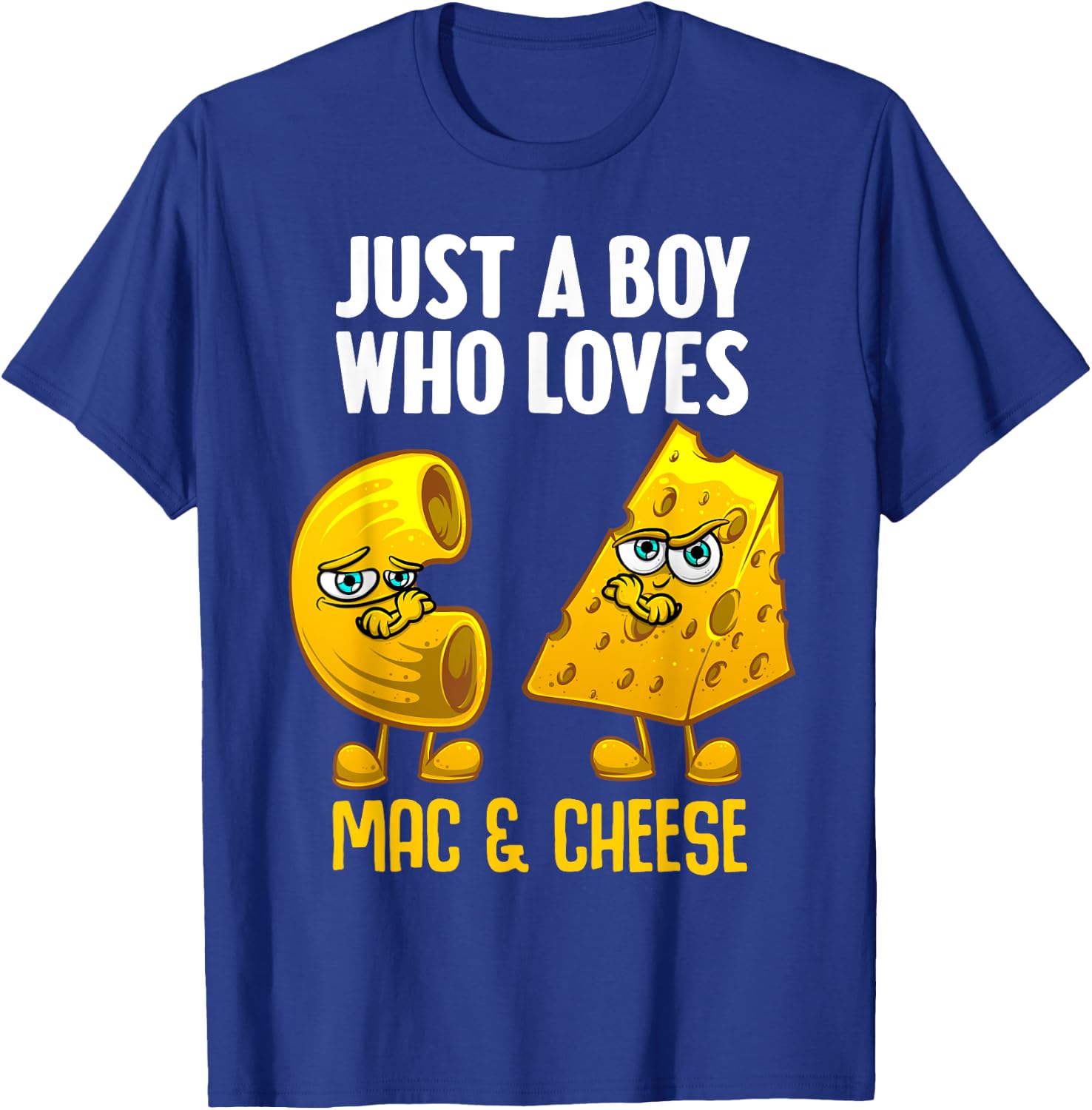Funny Mac And Cheese Design For Boys Men Macaroni Cheese T-Shirt - T-Shirt | Royal