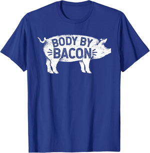Body by Bacon for Low Carb High Fat Ketogenic Diet T-Shirt - T-Shirt | Royal