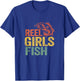 Reel Girls Fish Bass Fishing Funny Fisherwoman Mom Fishing T-Shirt - T-Shirt | Royal