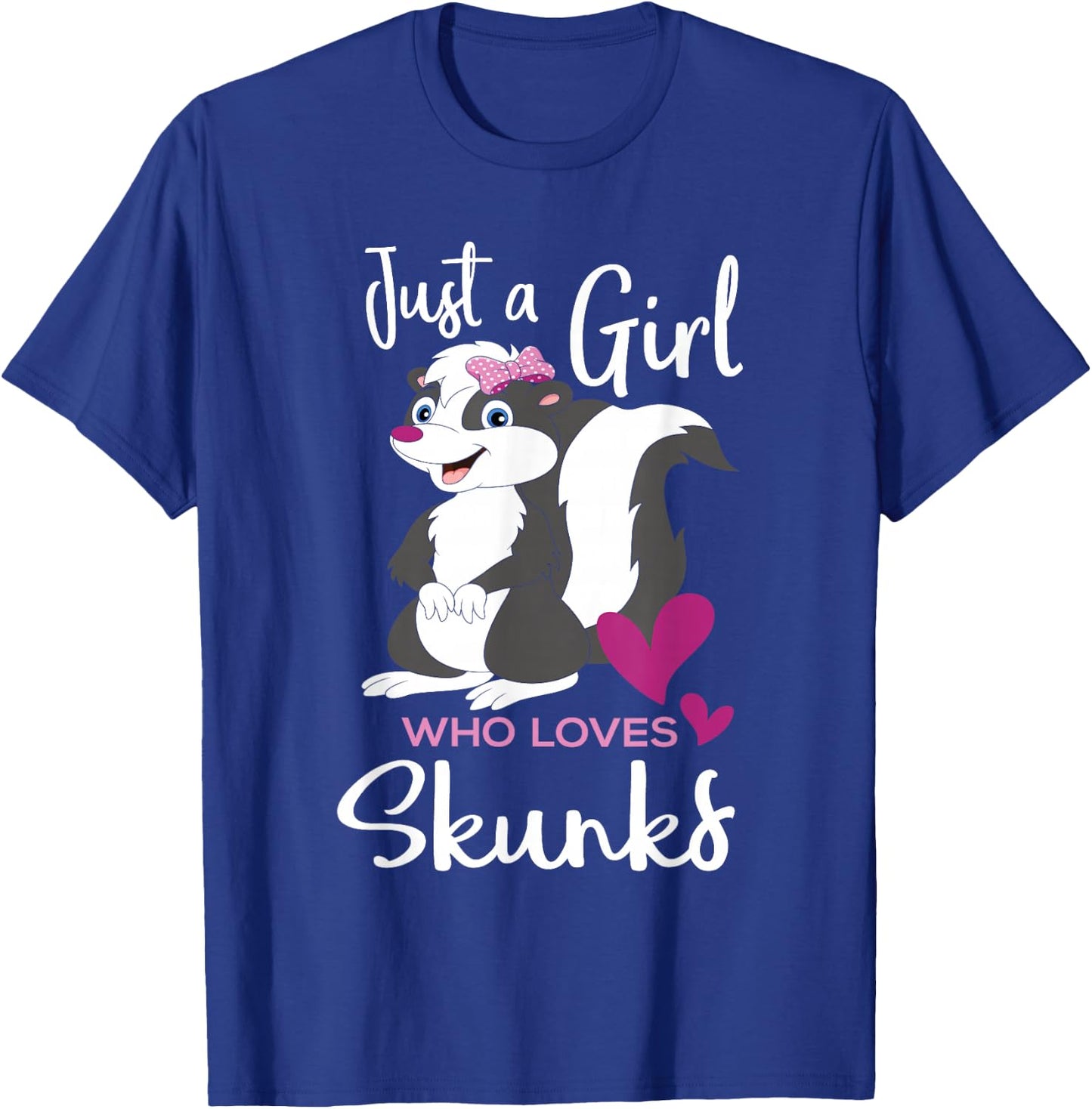 A Girl Who Loves Skunks - Skunk Lover Zookeeper Zoologist T-Shirt - T-Shirt | Royal