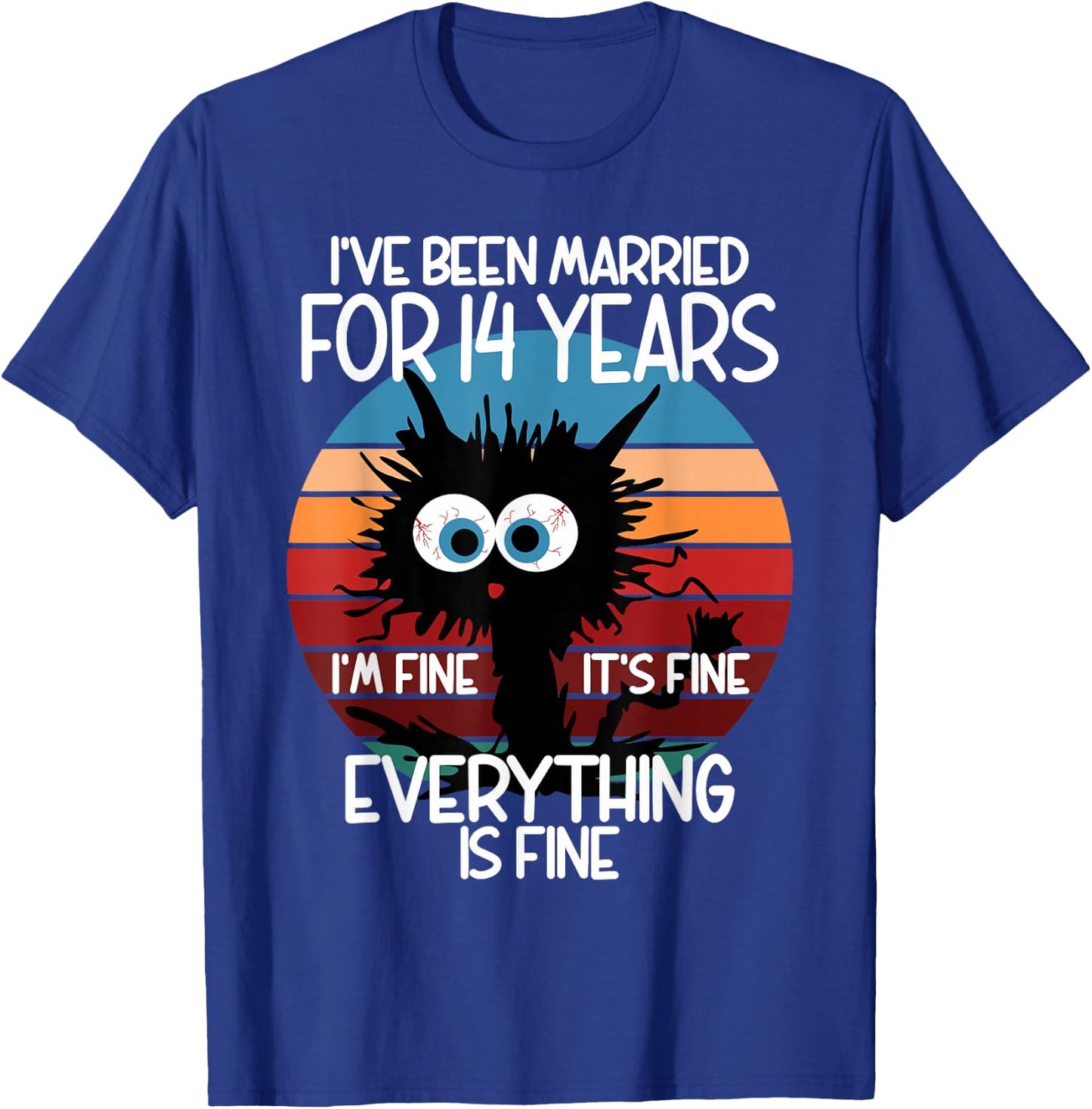 Ivory Wedding I've Been Married for 14 Years T-Shirt - T-Shirt | Royal