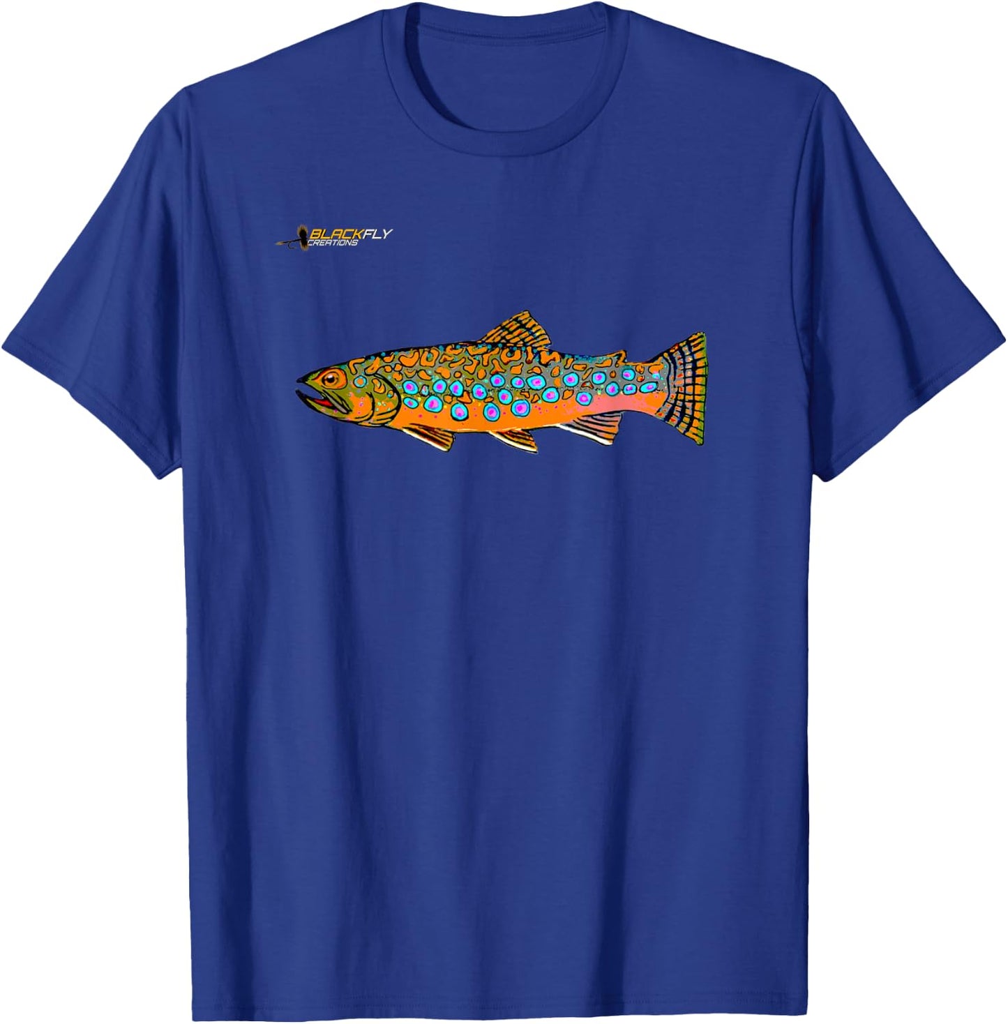 Brook Trout Fishing Shirts & Gear by Black Fly T-Shirt - T-Shirt | Royal