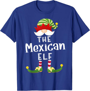Mexican Elf Group Christmas Funny Pajama Party T-Shirt - T-Shirt | Royal