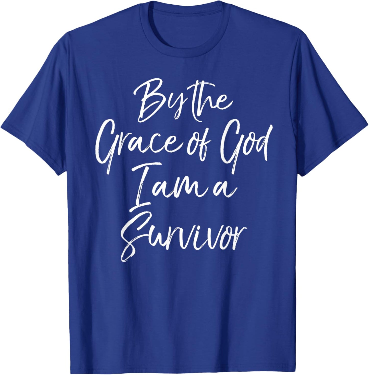 Christian Cancer Free By the Grace of God I Am a Survivor T-Shirt - T-Shirt | Royal