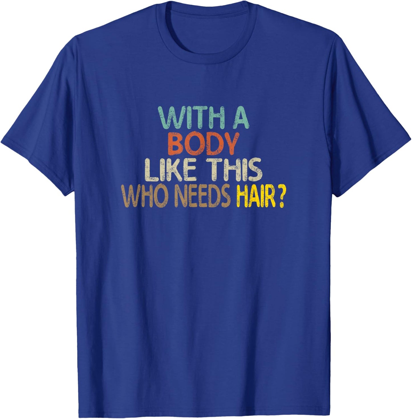 Head Hair Bald Gift loss Barber Haircut scalp - Black, Small, Modern Classic, Letter Print, , Short Sleeve, , Sports, Humor T-Shirt - T-Shirt | Royal