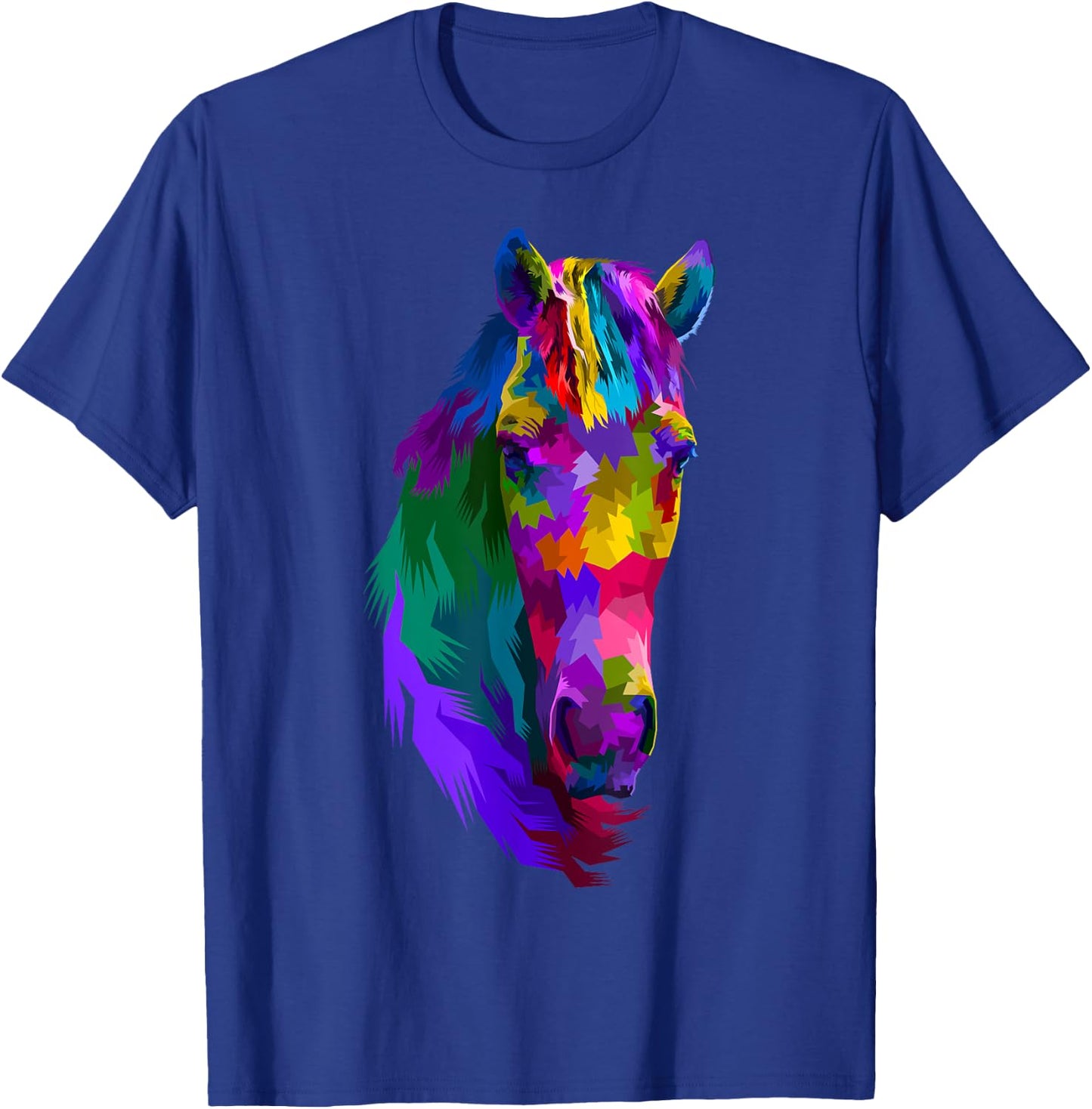 Colorful pop art horse portrait | Funny Horses T-Shirt - T-Shirt | Royal