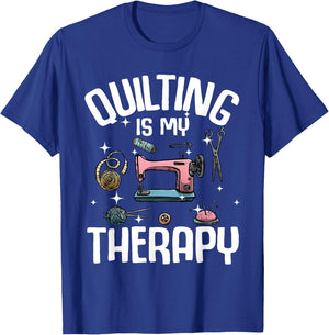 Funny Quilting Designs Girls Quilter Sewing Lovers T-Shirt - T-Shirt | Royal