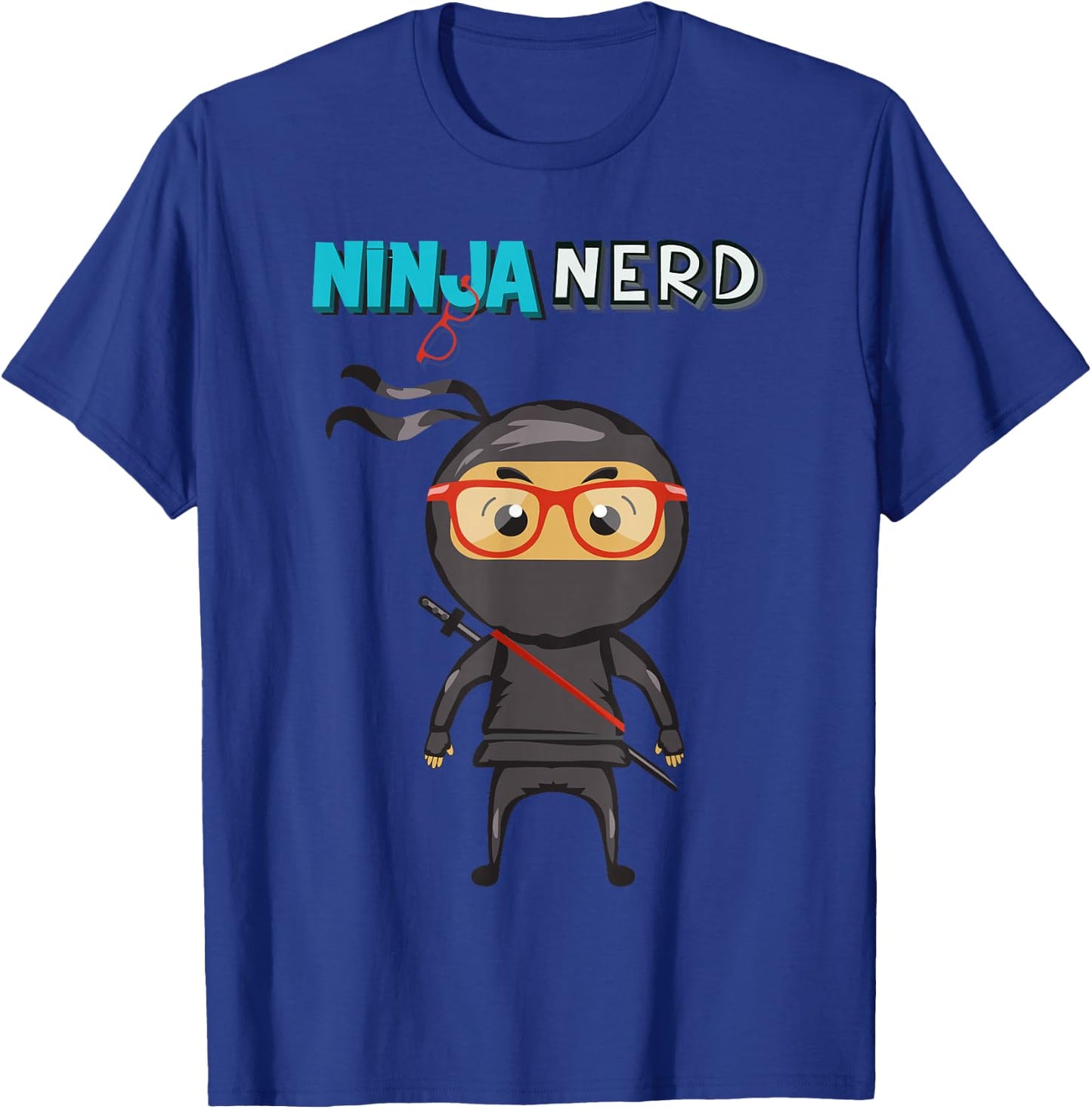 Ninja Nerd , Blue, S T-Shirt - T-Shirt | Royal