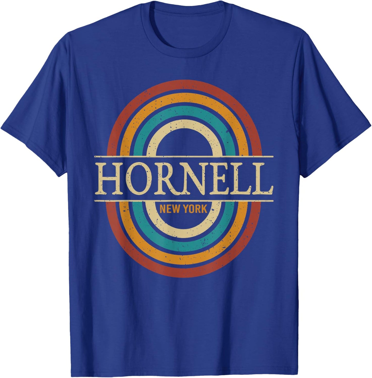 Vintage Retro Hornell NY New York Souvenir Men Women T-Shirt - T-Shirt | Royal