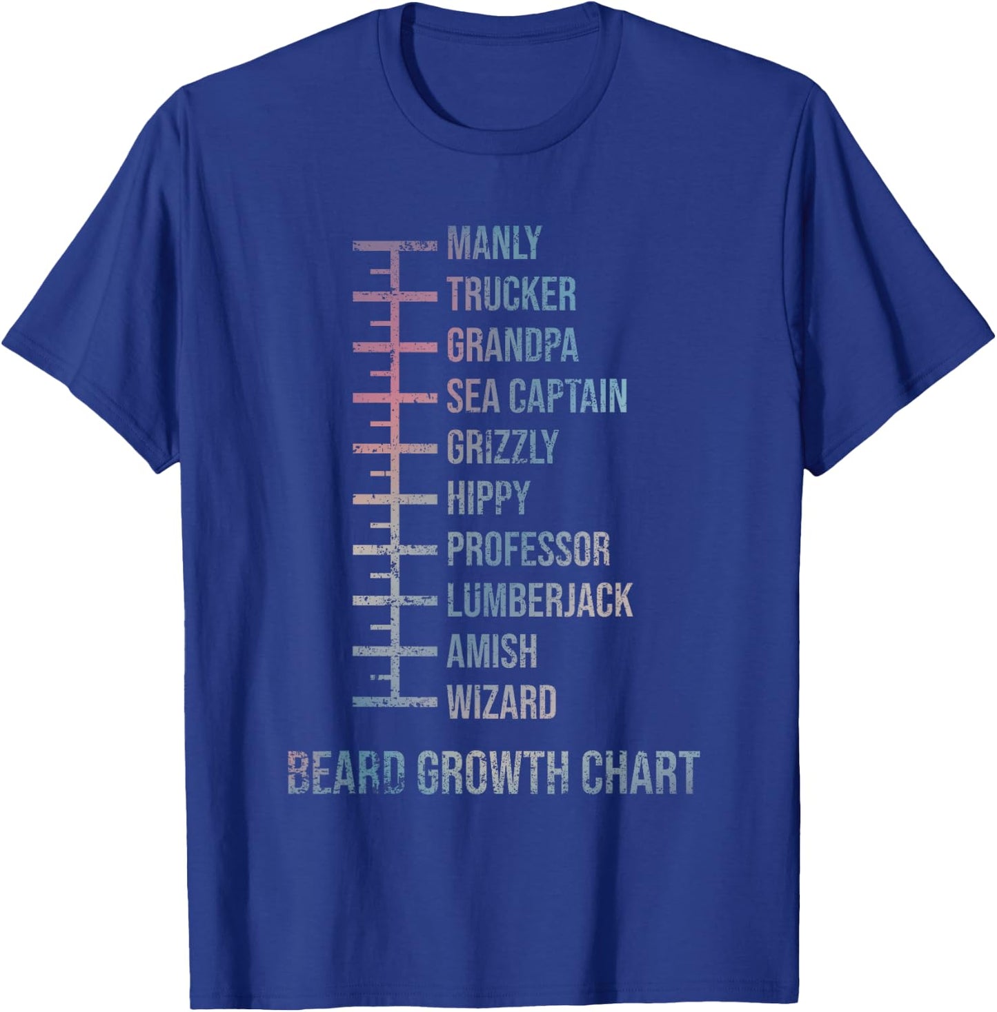 Beard Measurement Chart T-Shirt - T-Shirt | Royal