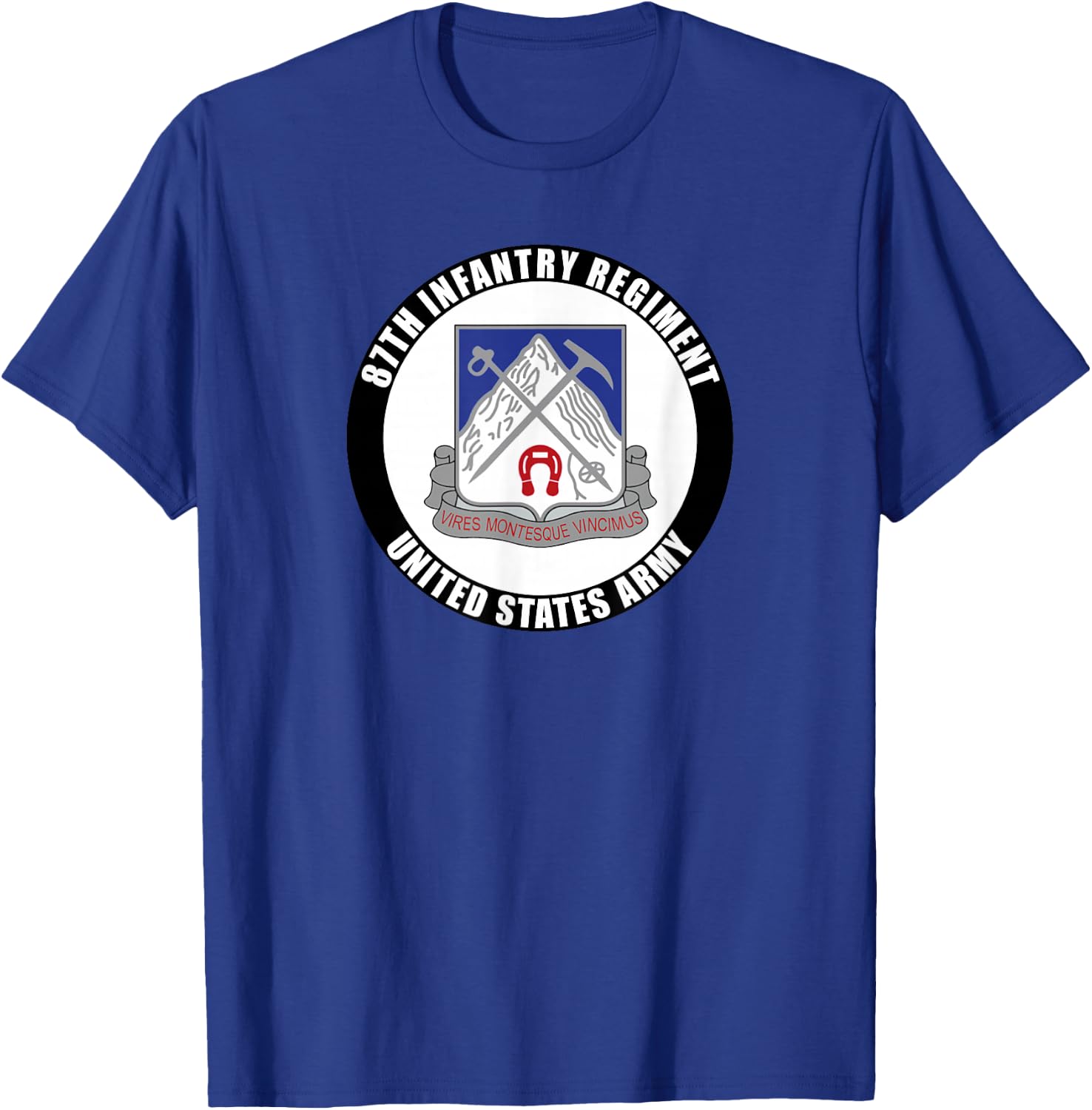 87th Infantry Regiment United States Army Veteran Military T-Shirt - T-Shirt | Royal