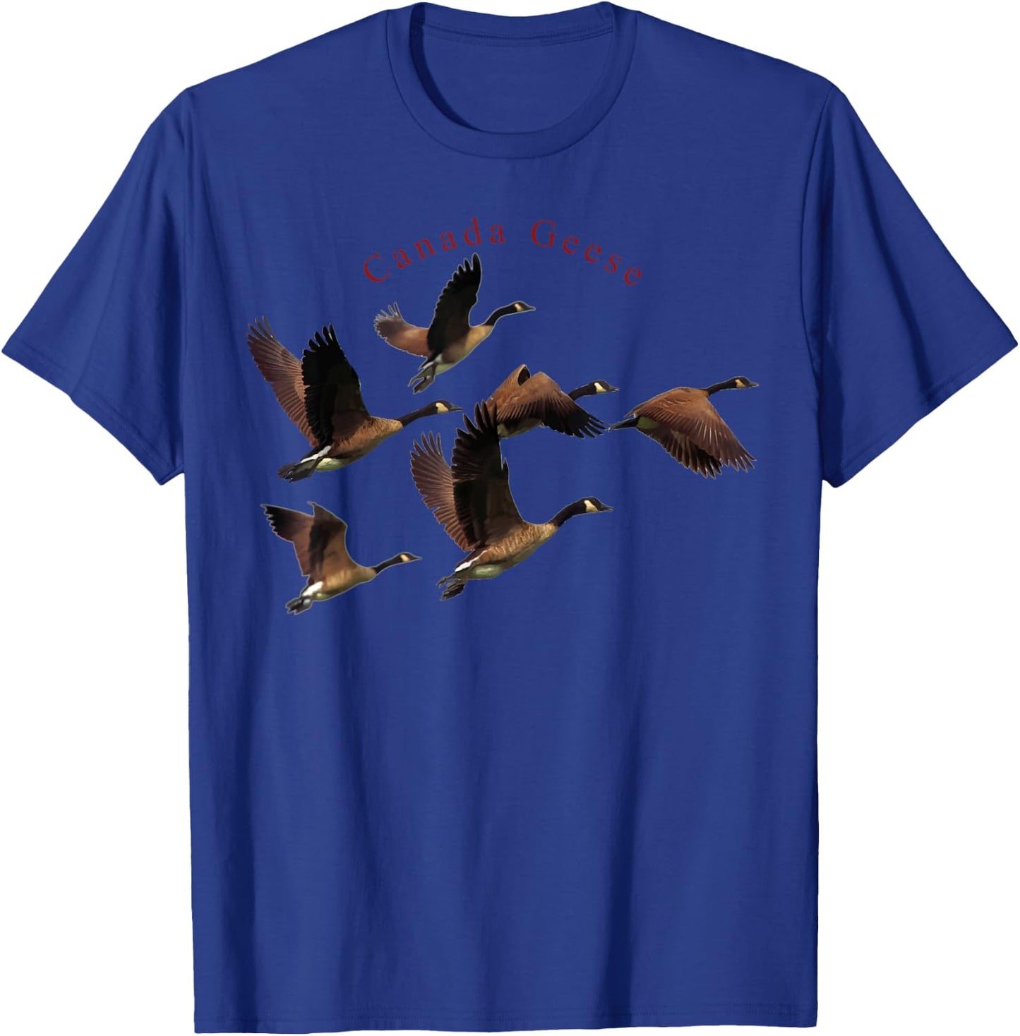 Canada Geese Migrating Birds Flying T-Shirt - T-Shirt | Royal