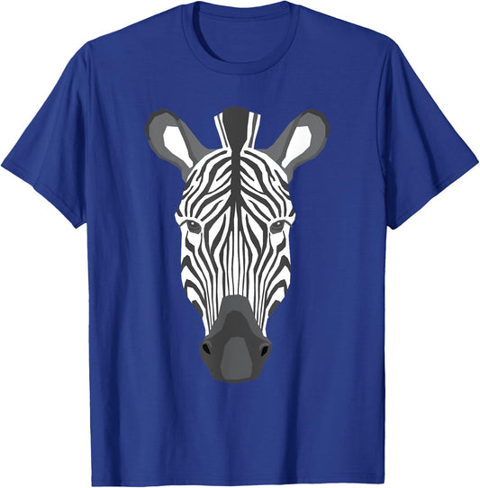 Zebra Head - Wildlife Safari Animal Lover Zookeeper T-Shirt - T-Shirt | Royal