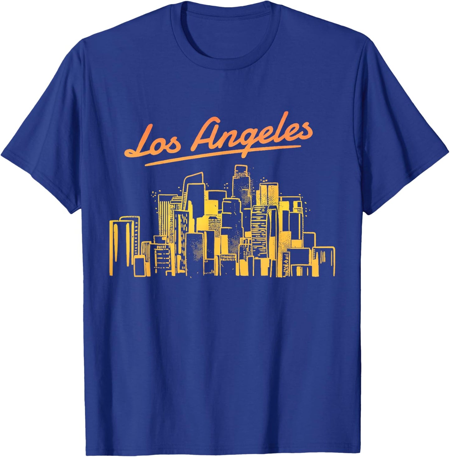 Los Angeles Skyline LA Vintage California T-Shirt - T-Shirt | Royal