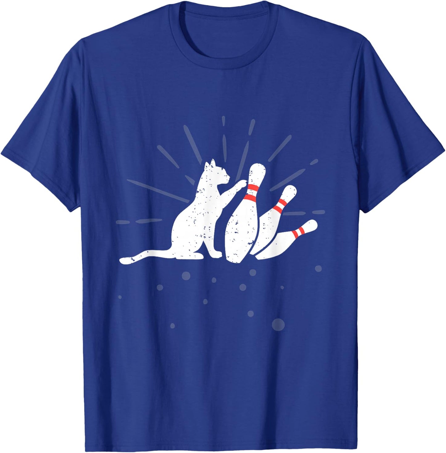 Ornery Alley Cat Tipping Pins Shirt Funny Bowling Attire T-Shirt - T-Shirt | Royal