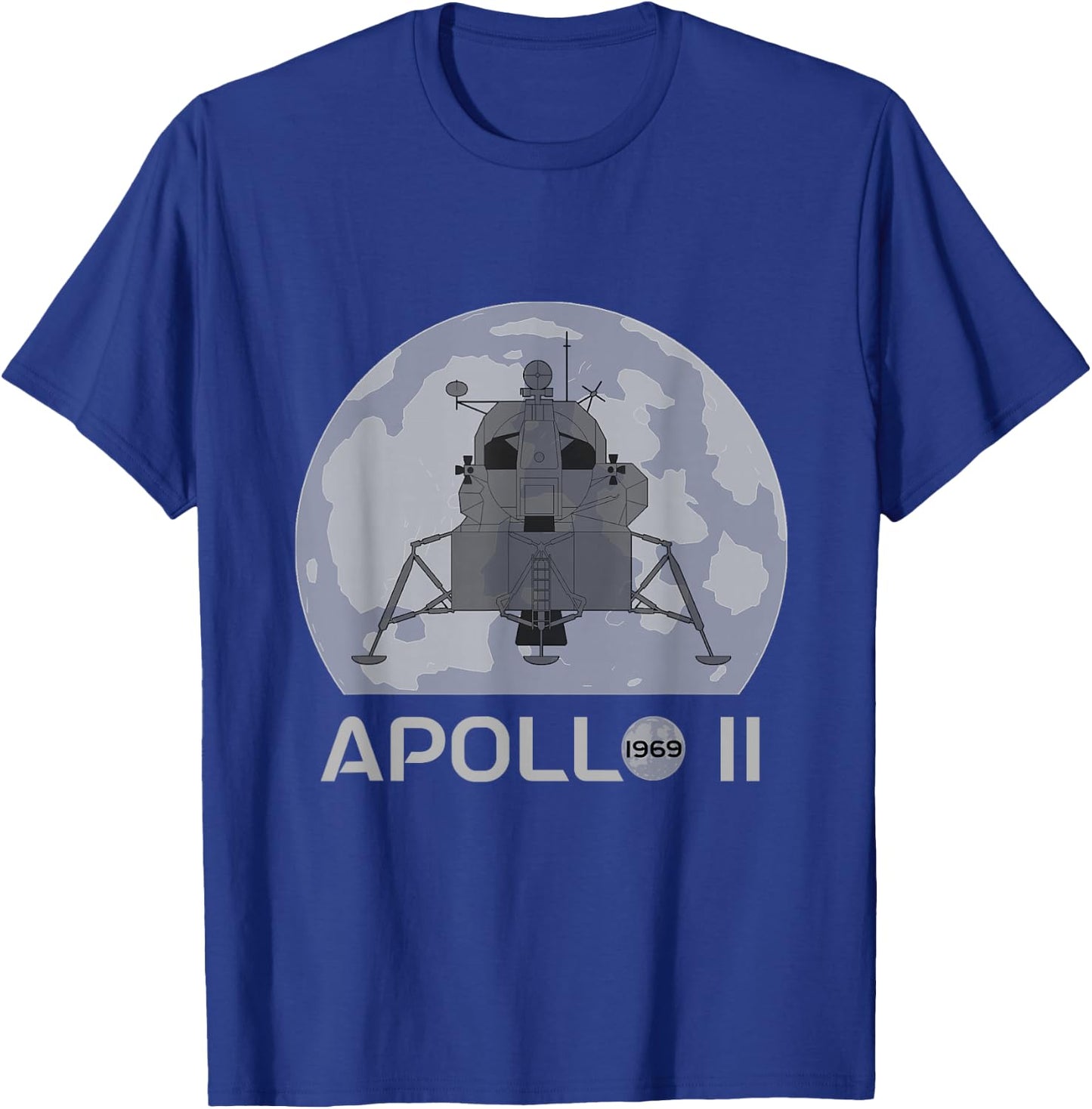 Apollo 1969 Lunar Module Apollo 11 Moon Landing T-Shirt - T-Shirt | Royal