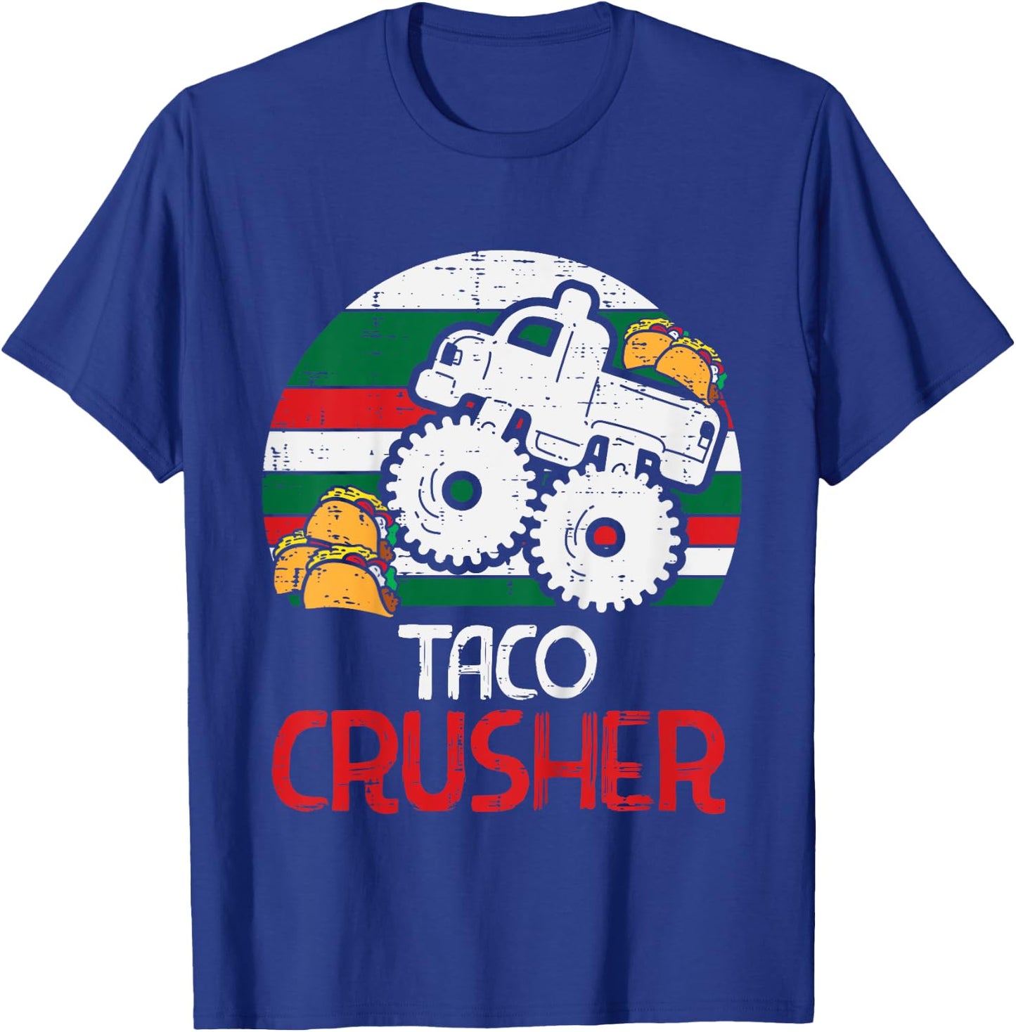 Kids Taco Crusher Monster Truck Toddler Boys Cinco De Mayo Kids T-Shirt - T-Shirt | Royal