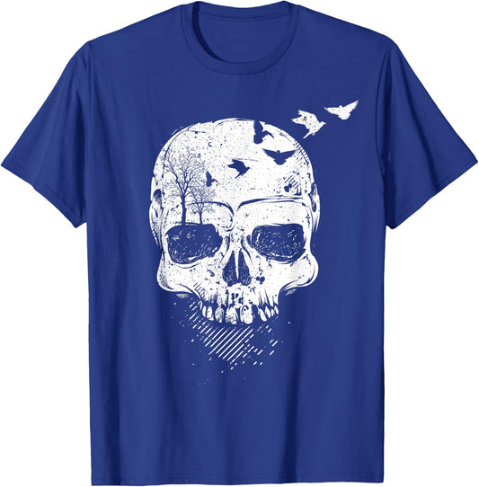 Halloween Skull Decor Vintage Gothic Costume Men or Women T-Shirt - T-Shirt | Royal