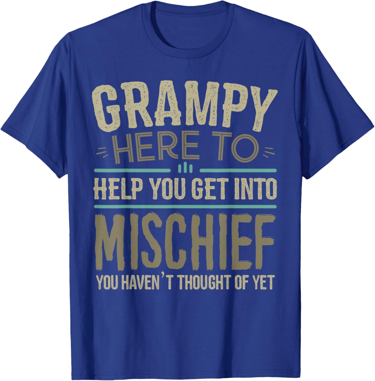 Grapheino Co. Funny Grampy Apparel & Gifts Grampy Mischief Fathers Day T-Shirt - T-Shirt | Royal