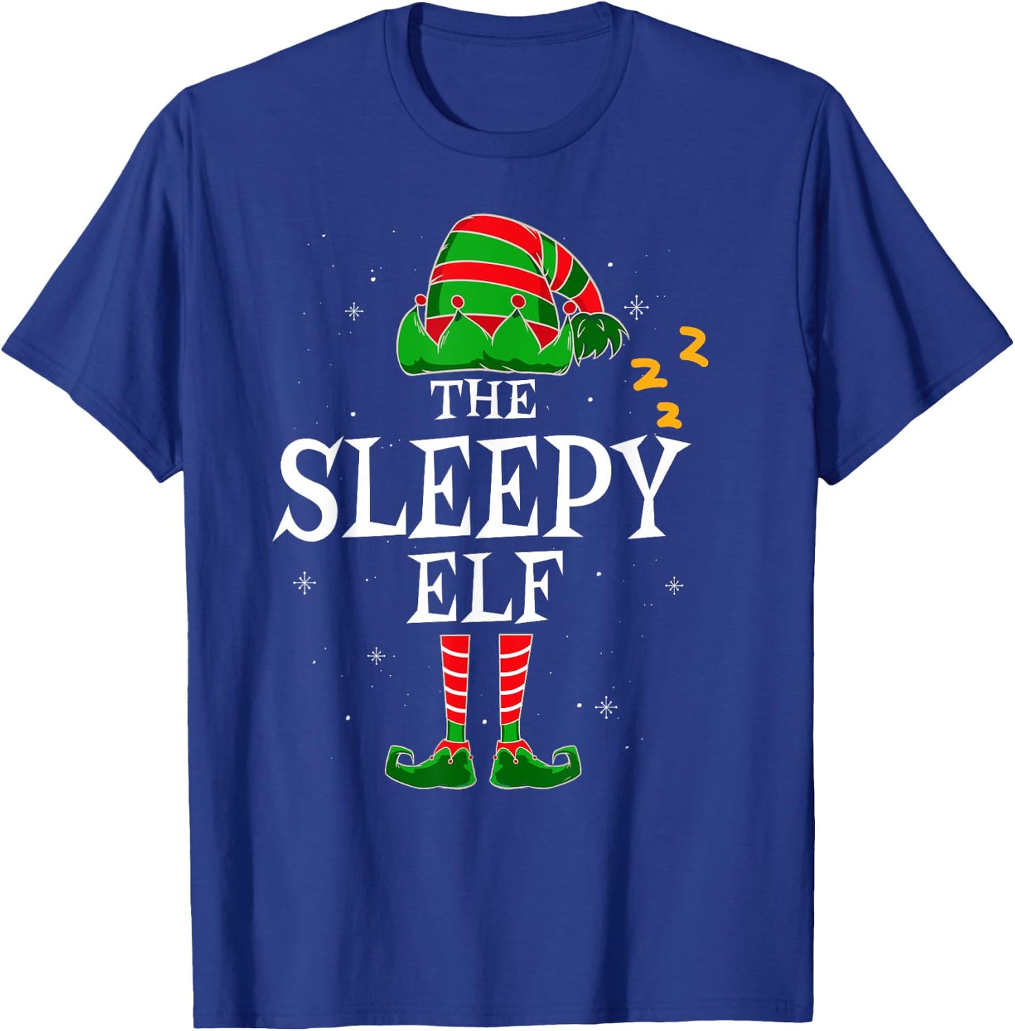The Sleepy Elf Group Matching Family Christmas Holiday Funny T-Shirt - T-Shirt | Royal