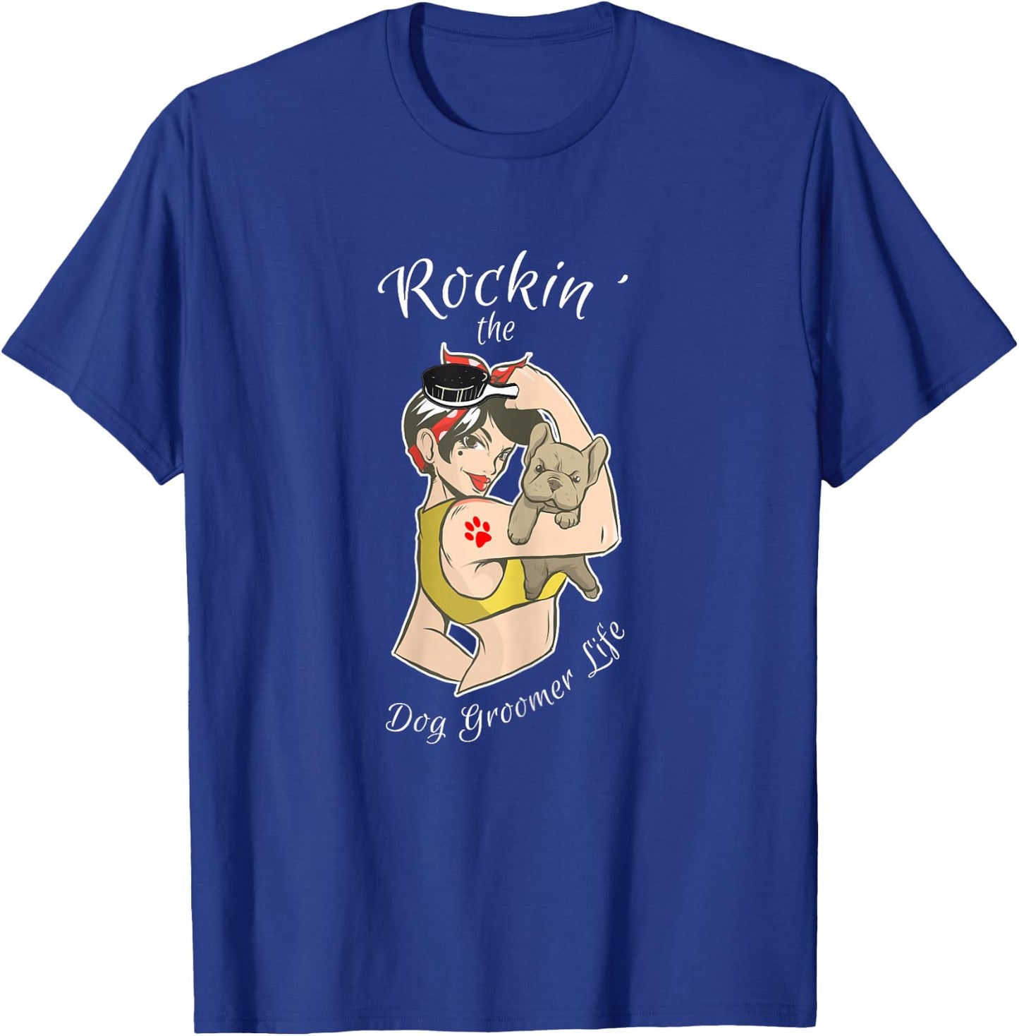 Dog Groomer Shirt Funny Cool Dog Groomer Gift Dog Grooming T-Shirt - T-Shirt | Royal