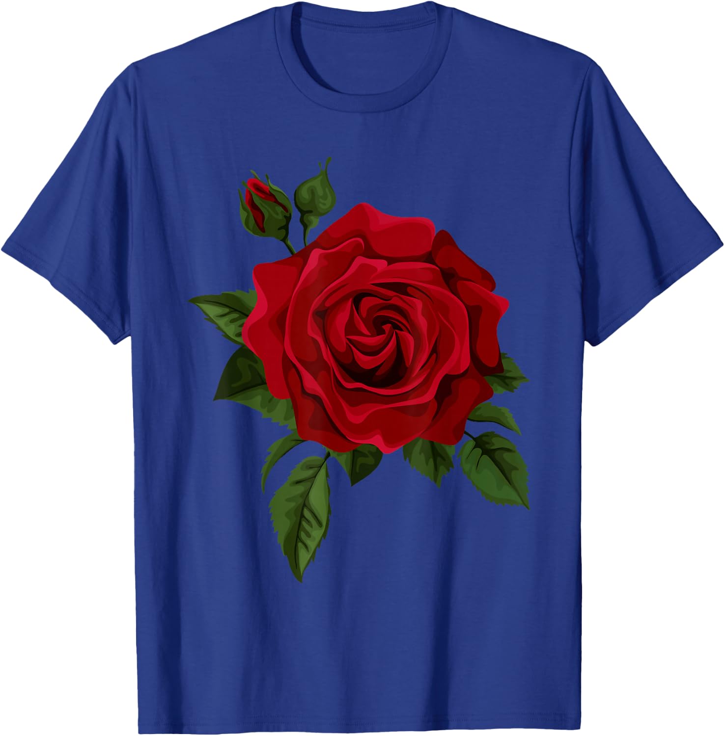 Single Red Roses Flower of Cute Red Roses Flower Gardening T-Shirt - T-Shirt | Royal