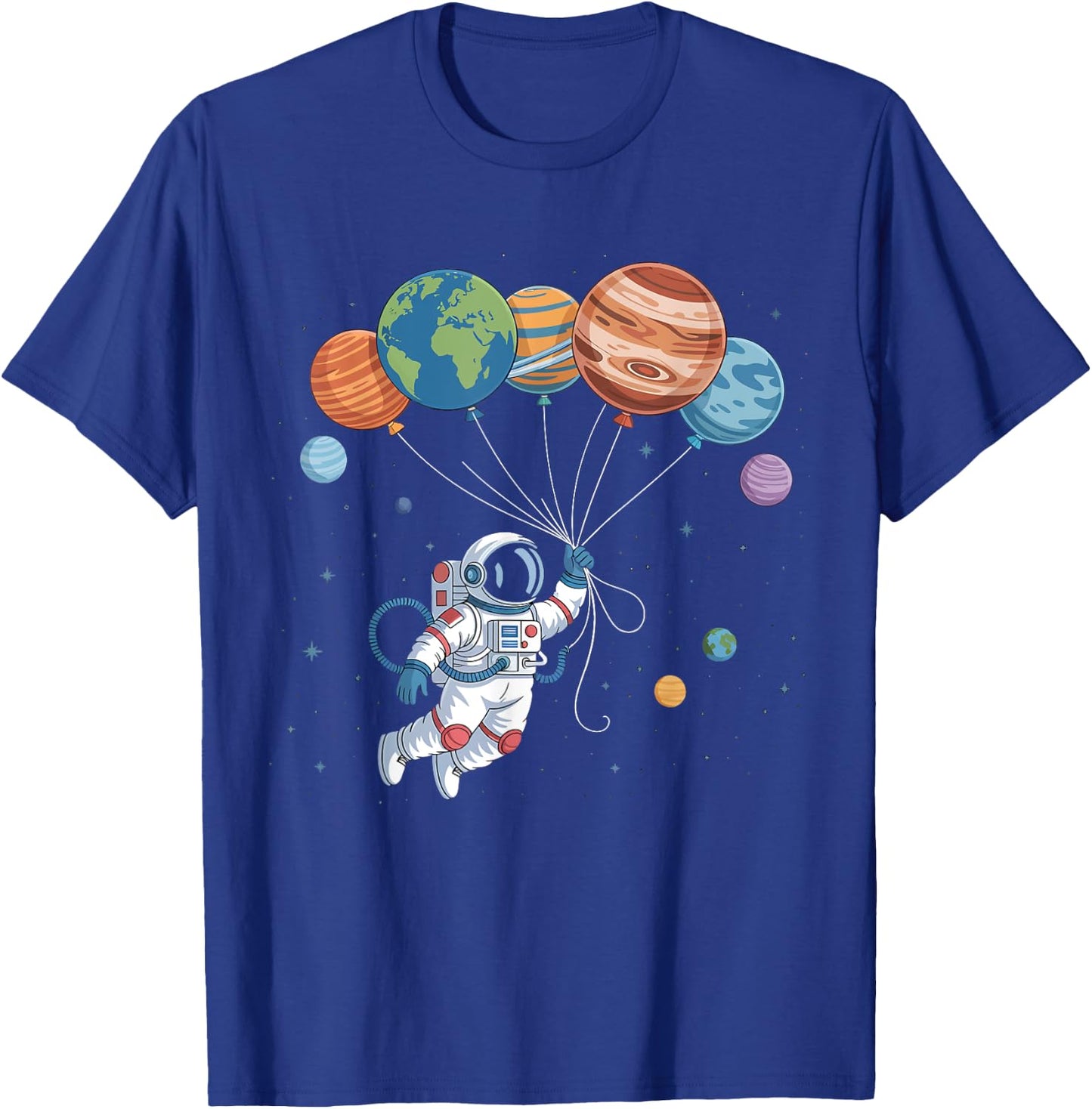Planet Astronaut Space Science Moon Design T-Shirt - T-Shirt | Royal