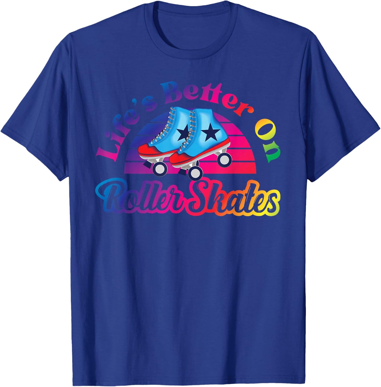 Cool Roller Skating Skate Girl 1970S Retro T-Shirt - T-Shirt | Royal