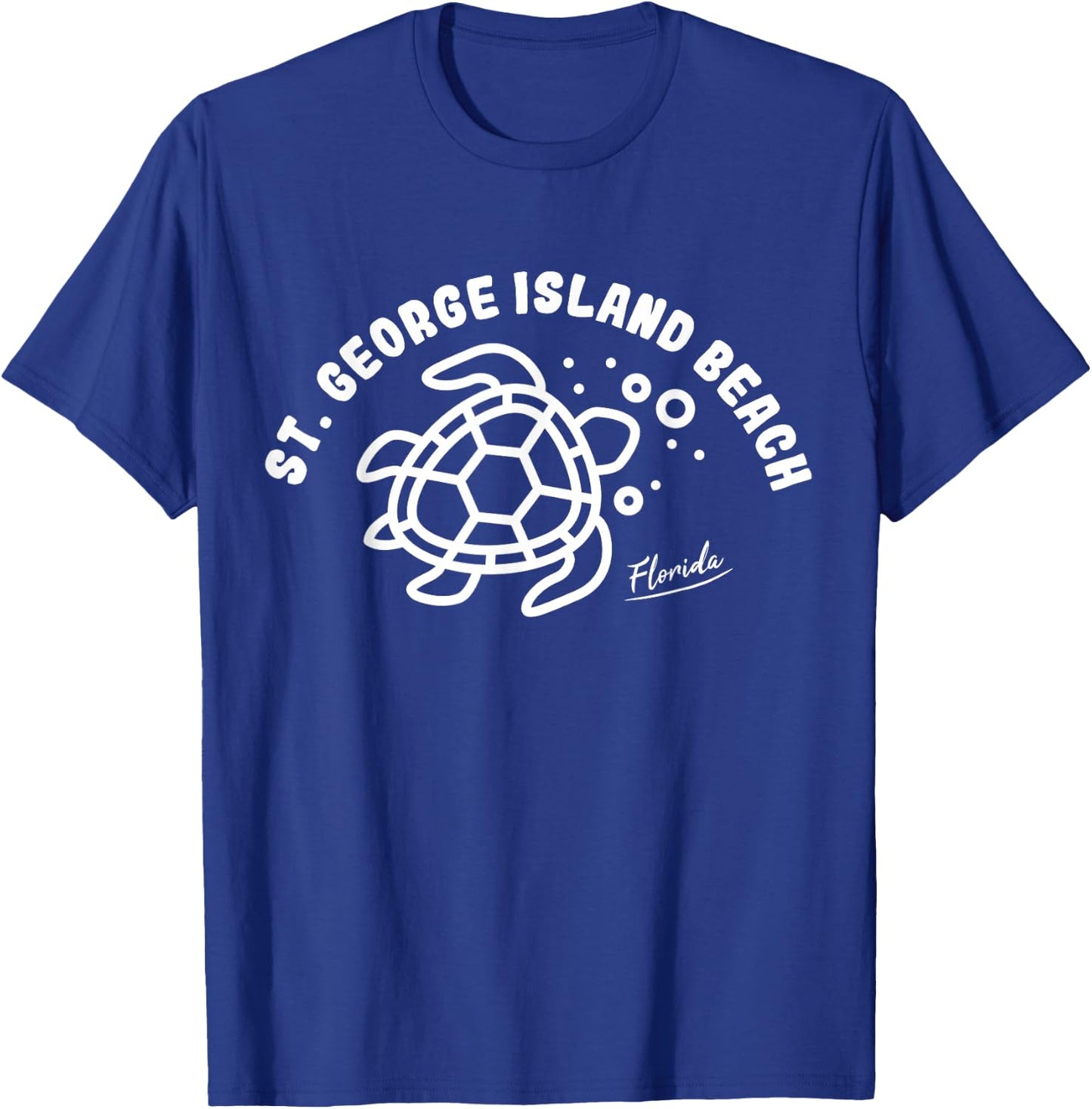 St. George Island Beach Florida Sea Turtle Souvenir T-Shirt - T-Shirt | Royal