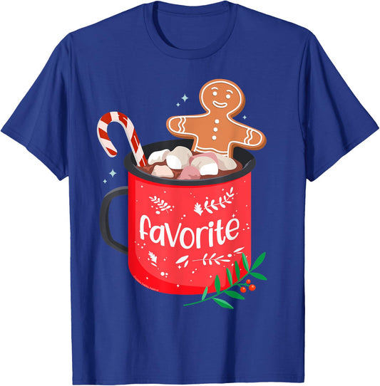 Christmas Matching Family Cocoa Mug with Candy Cane FAVORITE T-Shirt - T-Shirt | Royal